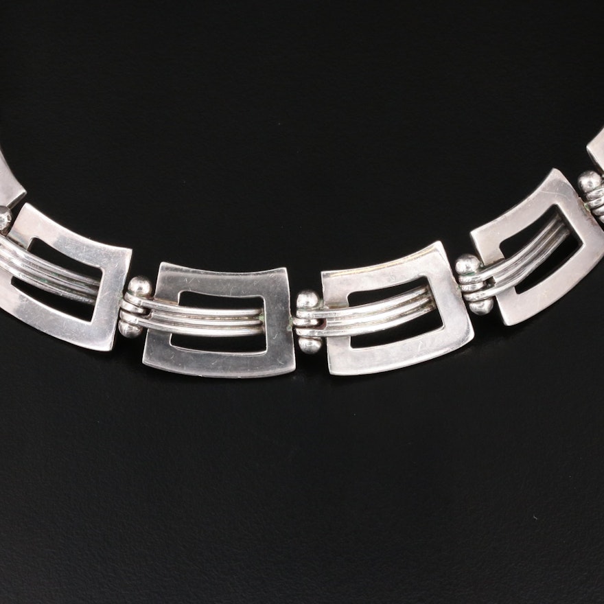Vintage Taxco Mexican Sterling Collar