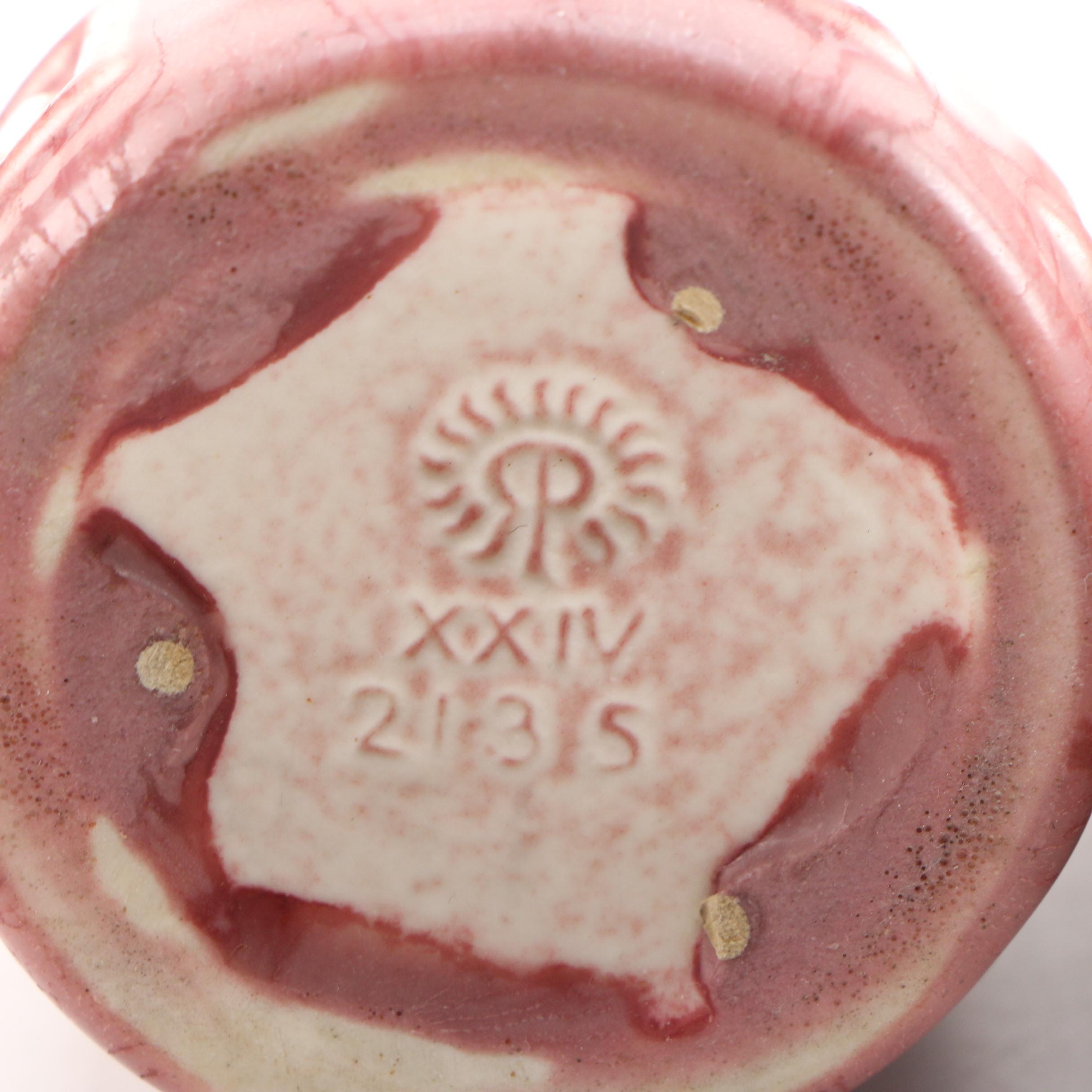 Rookwood Pottery Matte Glaze Low Bowl and "Greek Key" Vase, 1920 and 1924