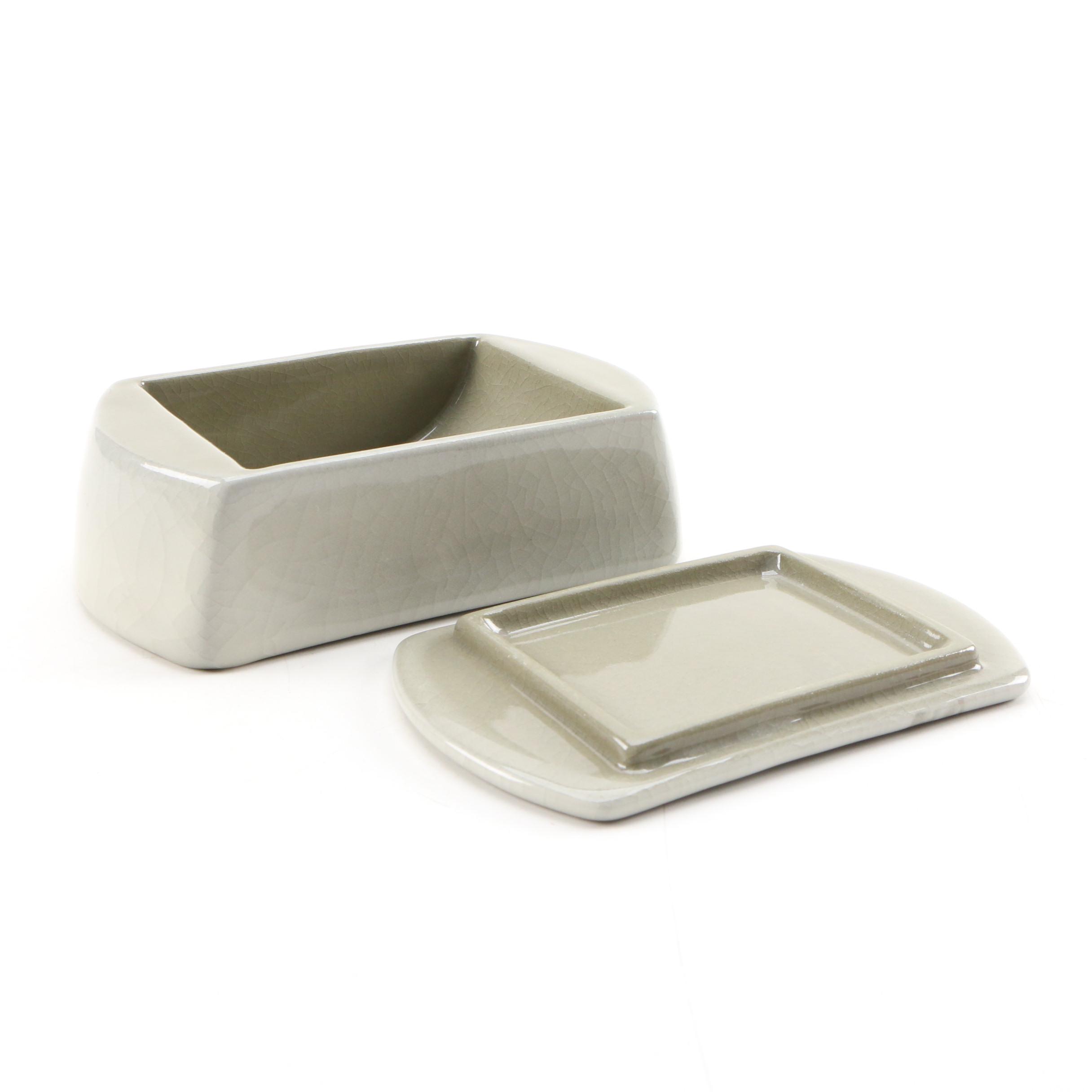 Lois Furukawa Rookwood Pottery Floral Painted Lidded Box, 1946