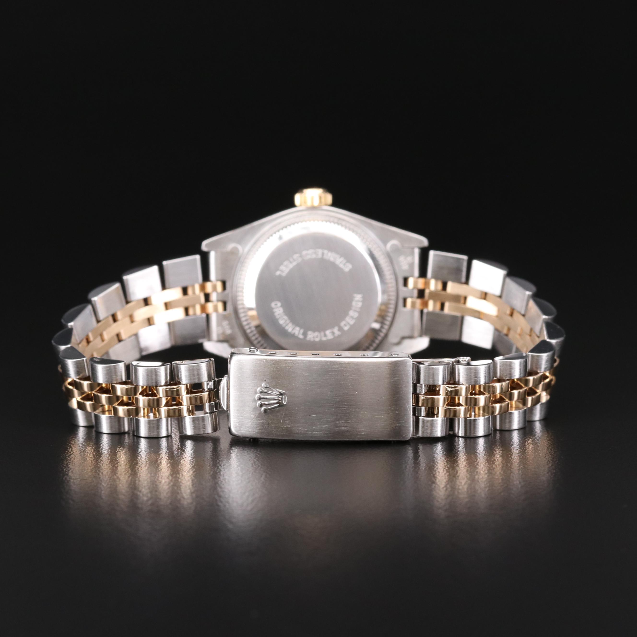 Rolex Datejust Pyramid Dial 18K Gold and Stainless Steel Automatic Watch