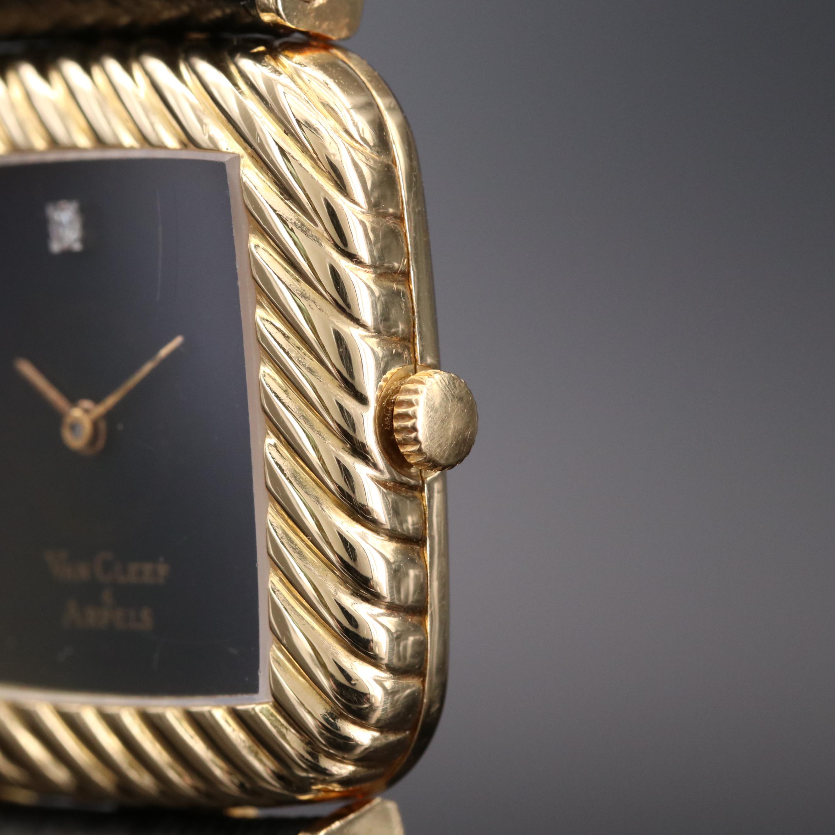 Vintage Concord For Van Cleef & Arpels Diamond and 18K Gold Watch