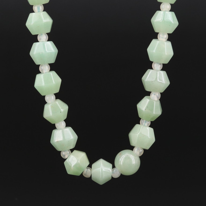 Aventurine and Glass Beaded Necklace