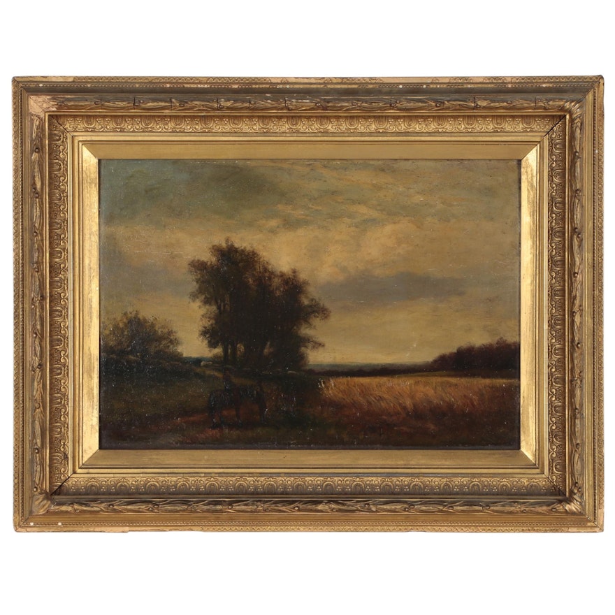 Tonalist Landscape Oil Painting, Late 19th Century