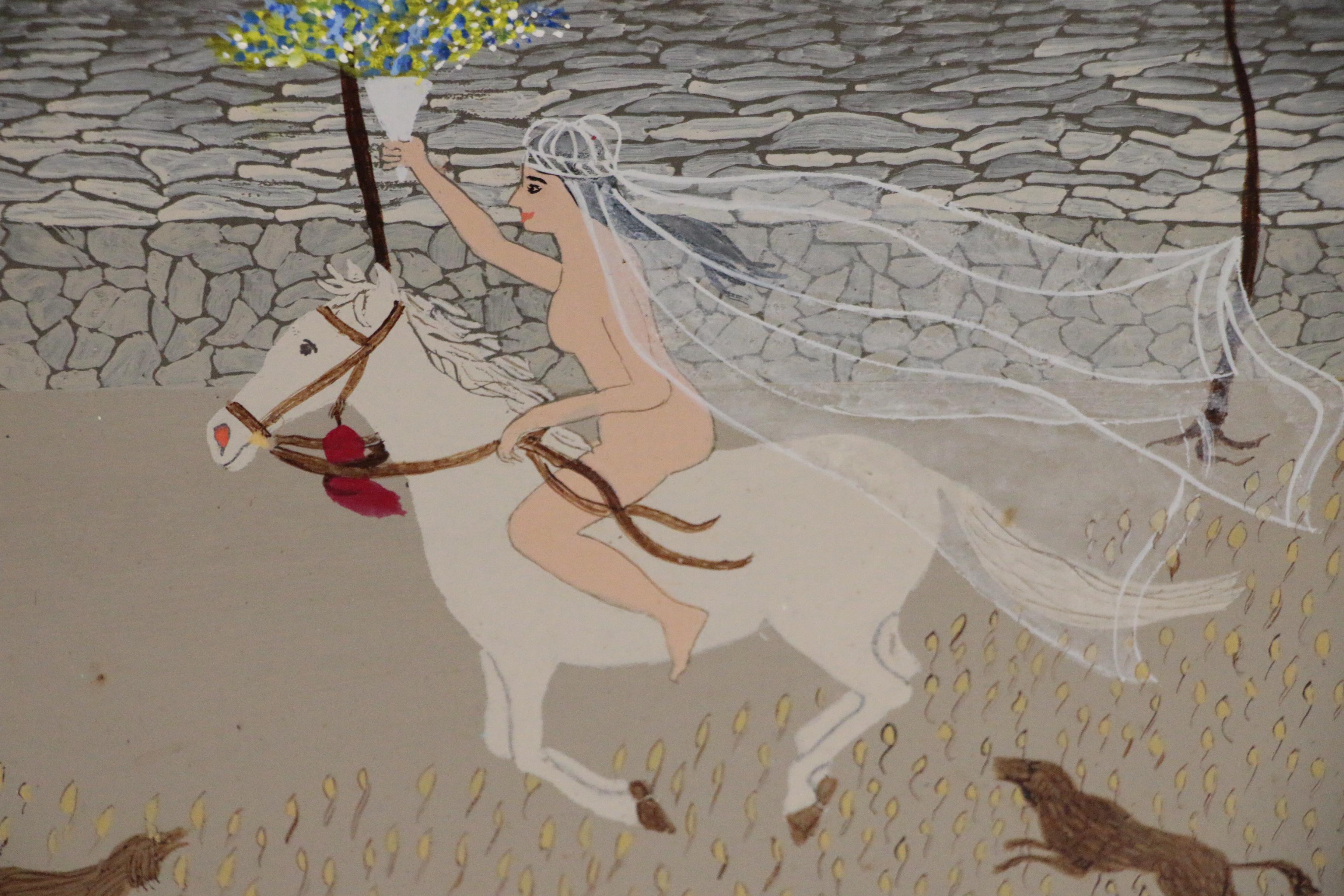 Edwin Sammet Oil Painting "Get Me to the Church on Time"