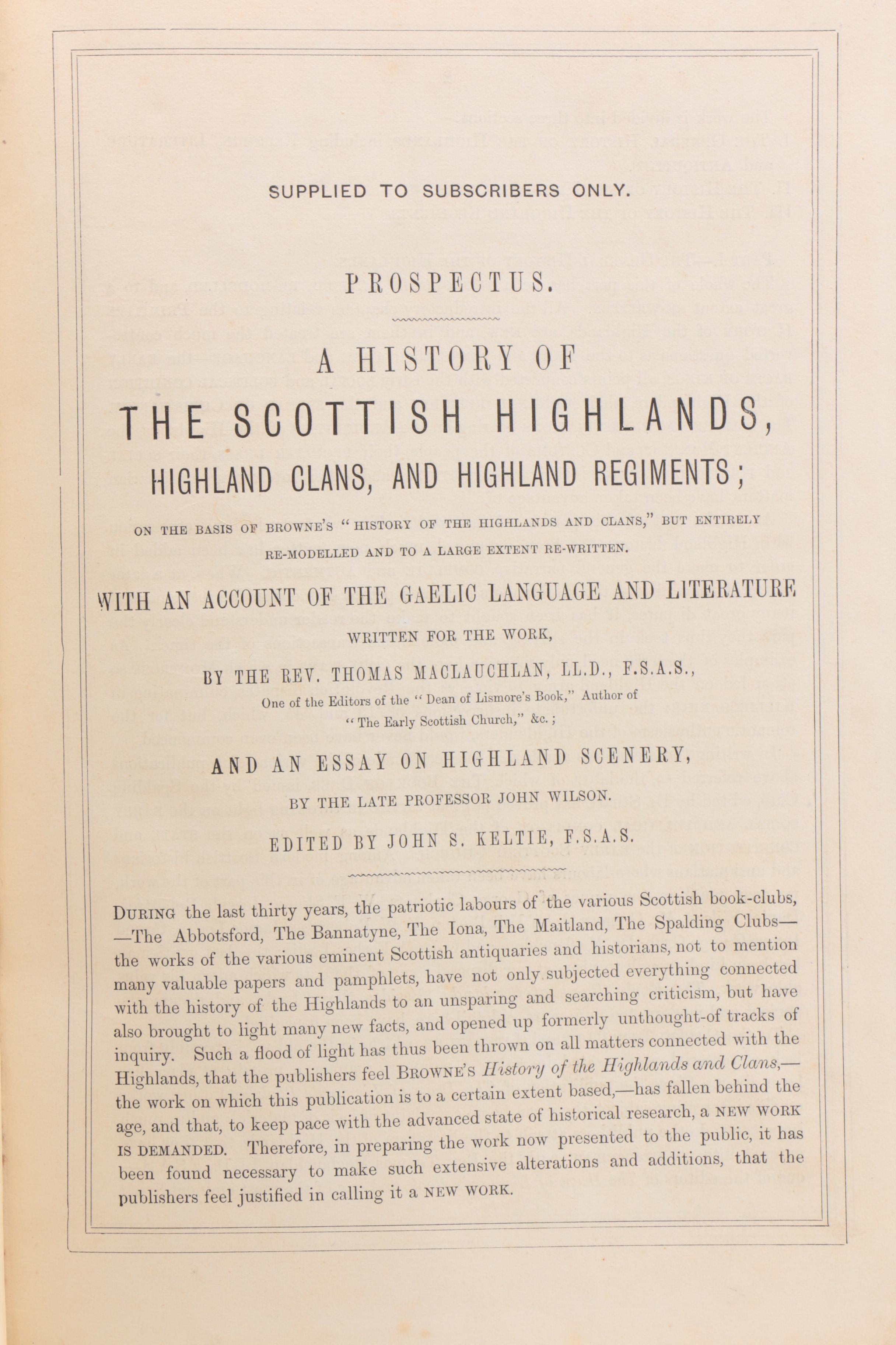 Complete "Scottish Highlands: Highland Clans and Regiments" Eight-Volume Set