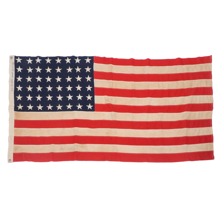 48 Star American Flag "Veteran's Admin."