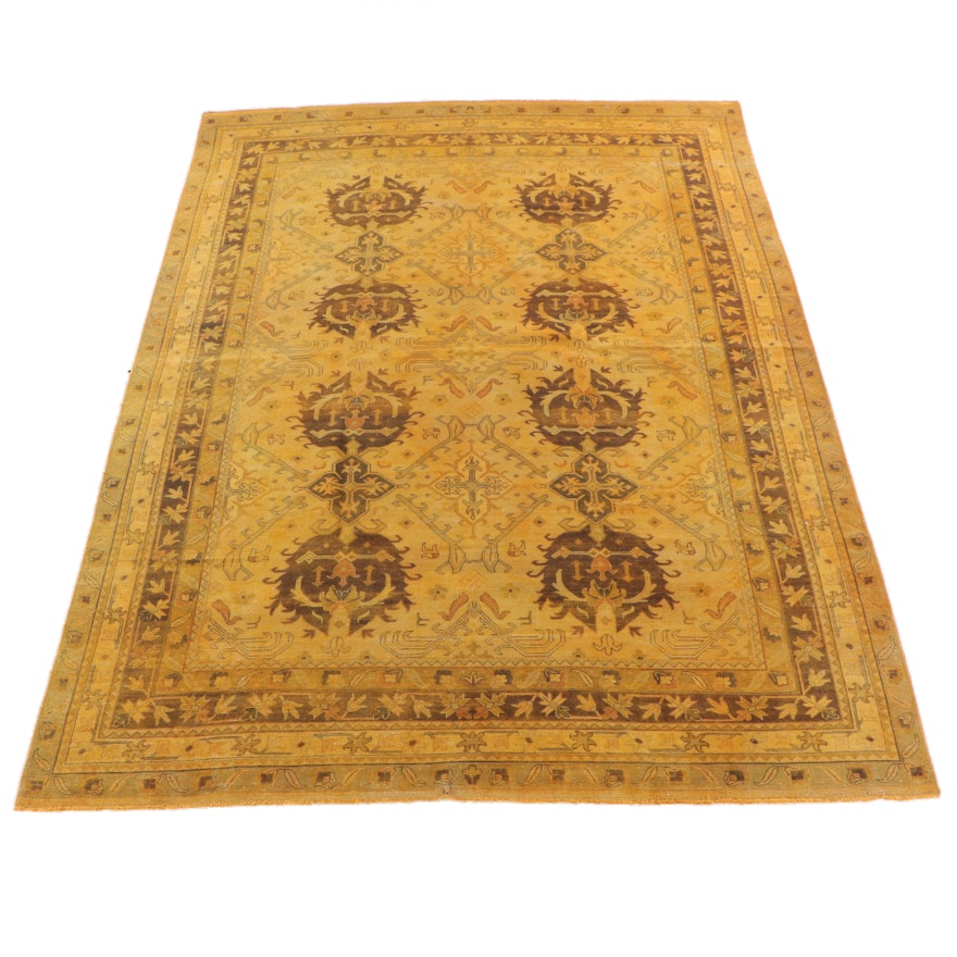 10'0 x 14'1 Hand-Knotted Turkish Oushak Wool Rug