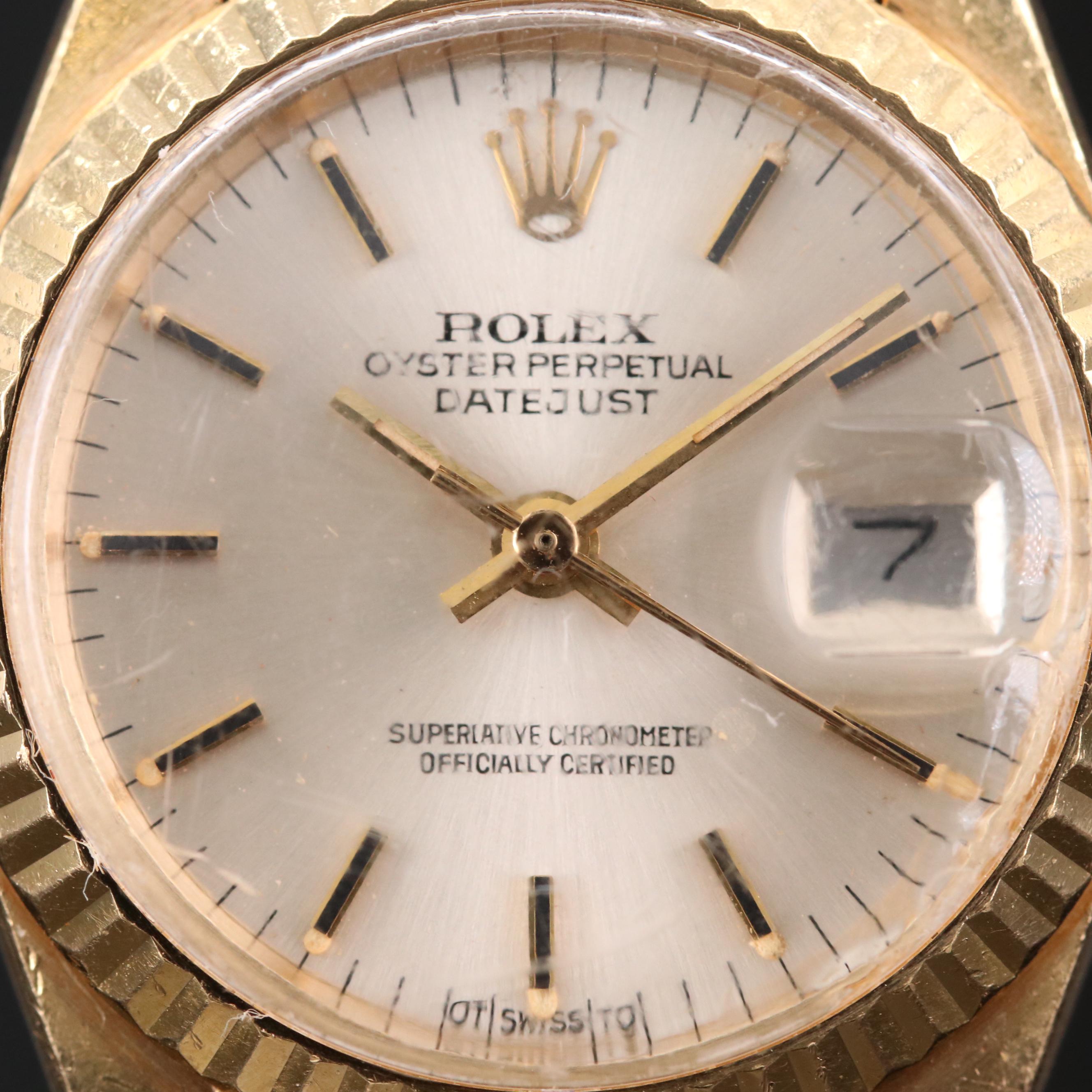 Rolex Datejust Presidential 18K Gold Automatic Watch, 1978