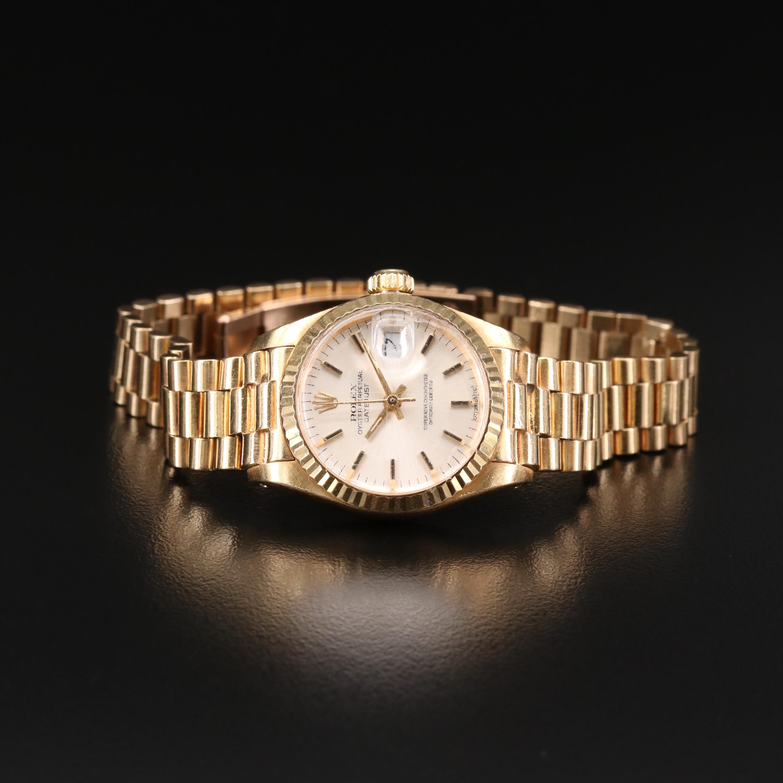 Rolex Datejust Presidential 18K Gold Automatic Watch, 1978