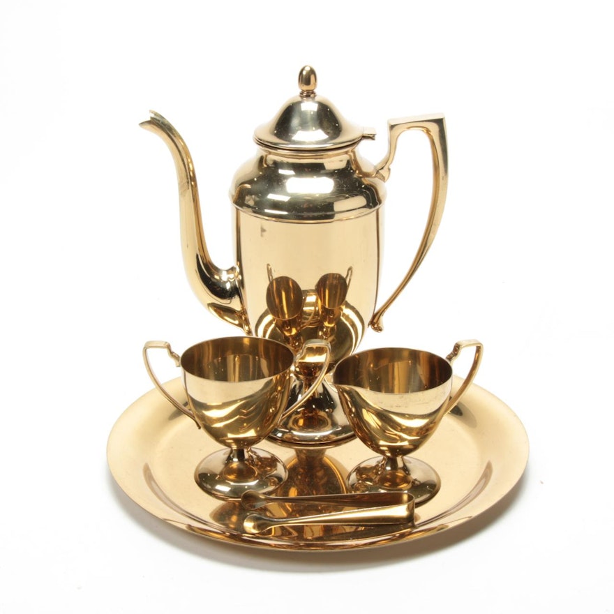 Dirilyte "Regal" Goldware Coffee Service