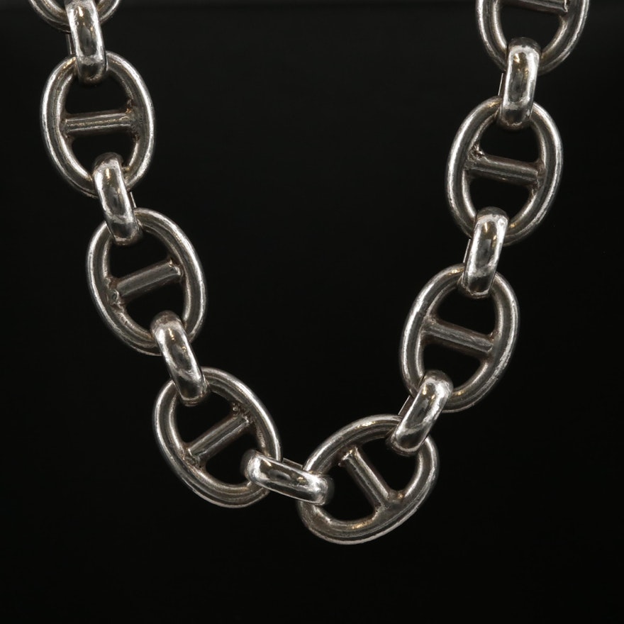 Sterling Silver Mariner Link Chain Necklace