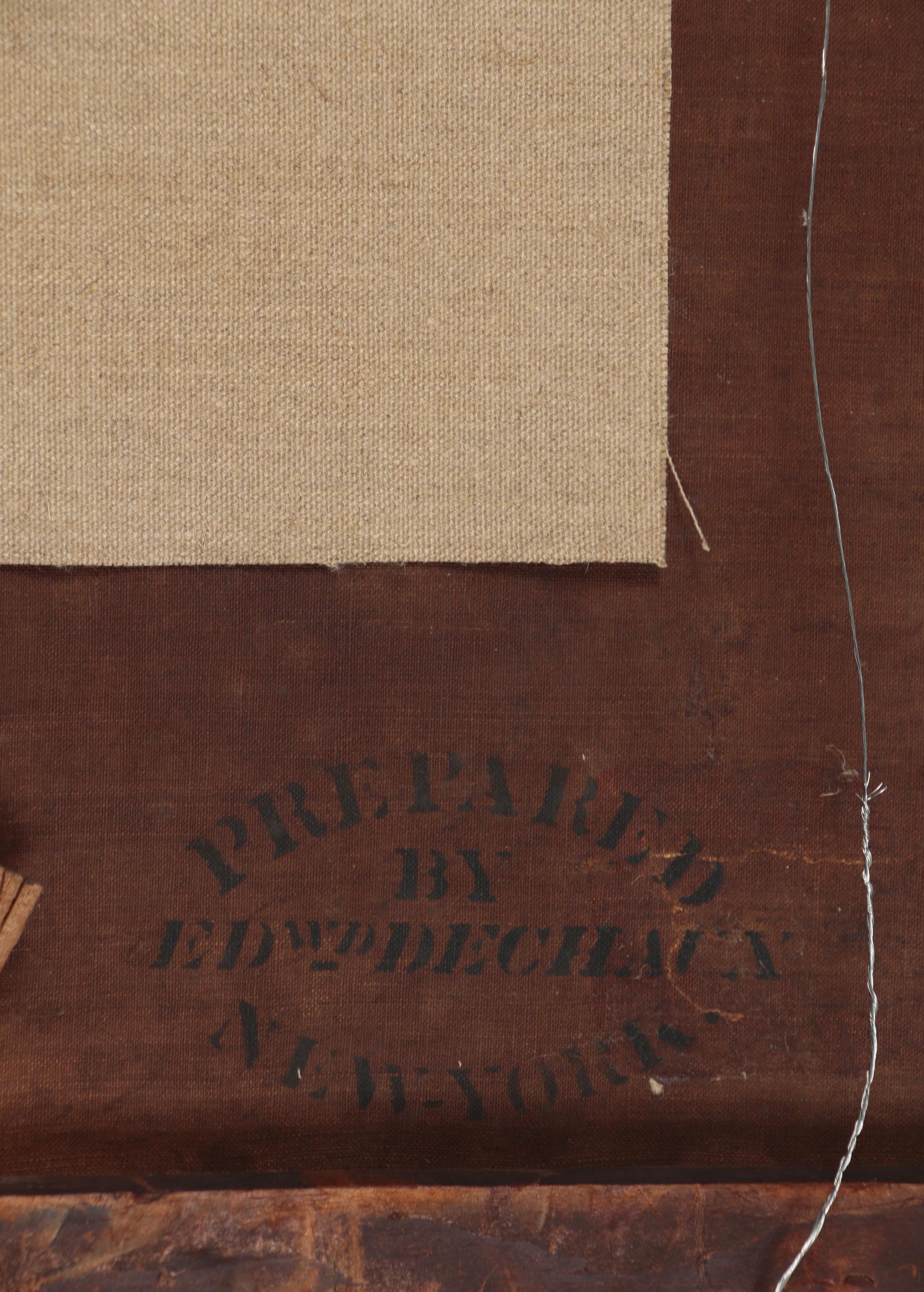 Oil Painting of an American Frontier Scene, Mid 19th Century