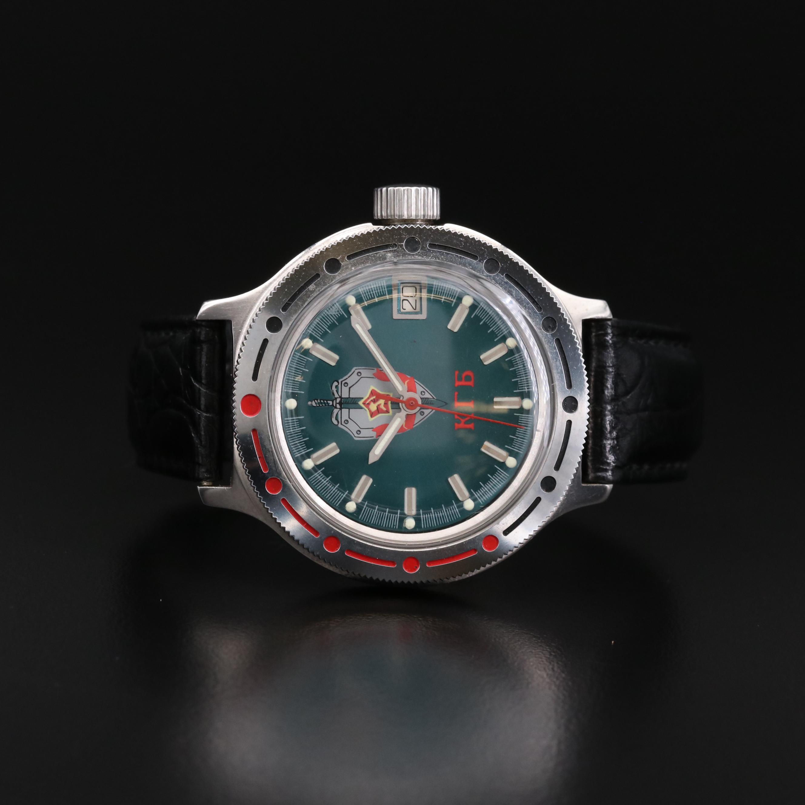 Vostok Green KGB Dial Stainless Steel Automatic Watch