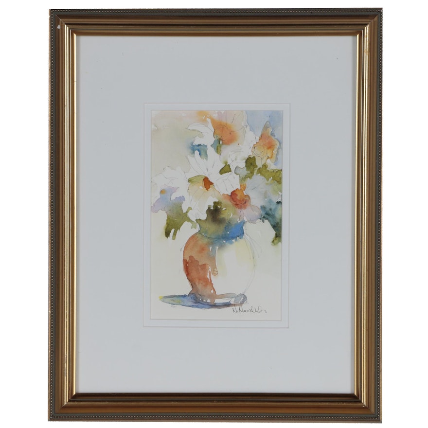 Nancy Nordloh Neville Floral Watercolor Painting "Blooms"
