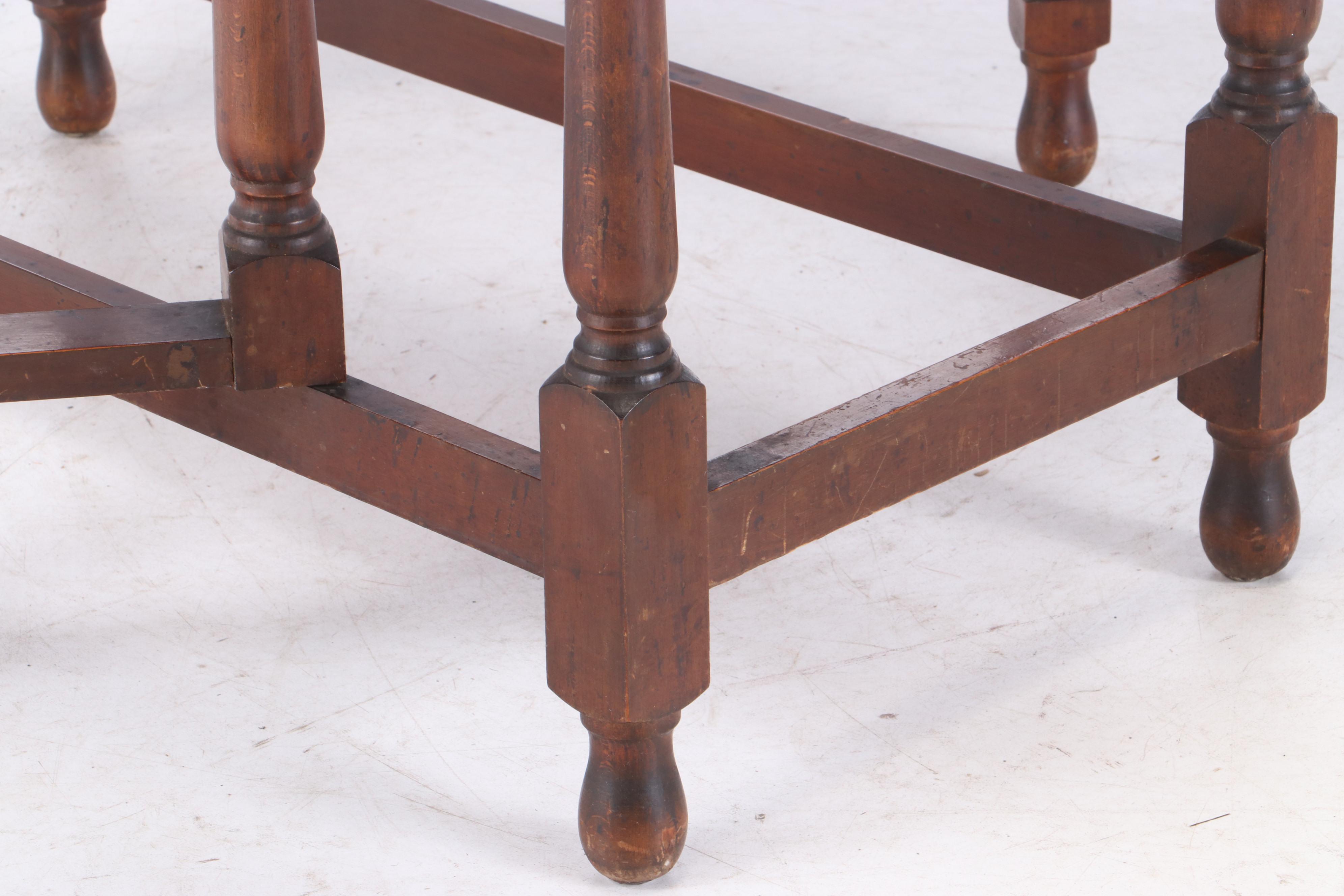 C.W.S. Ltd. William and Mary Style Oak-Top Gateleg Table