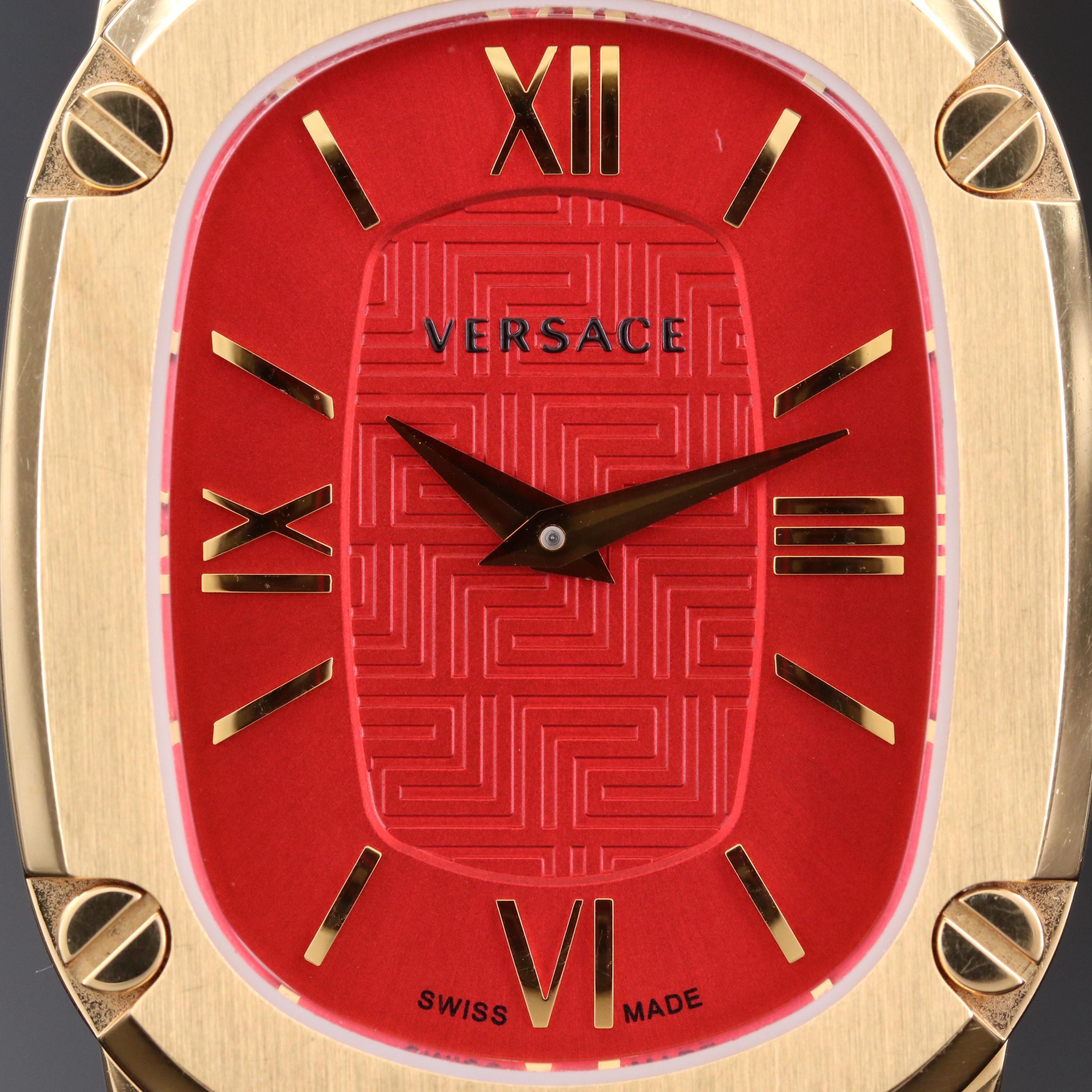 Versace Couture Gold Tone Quartz Watch