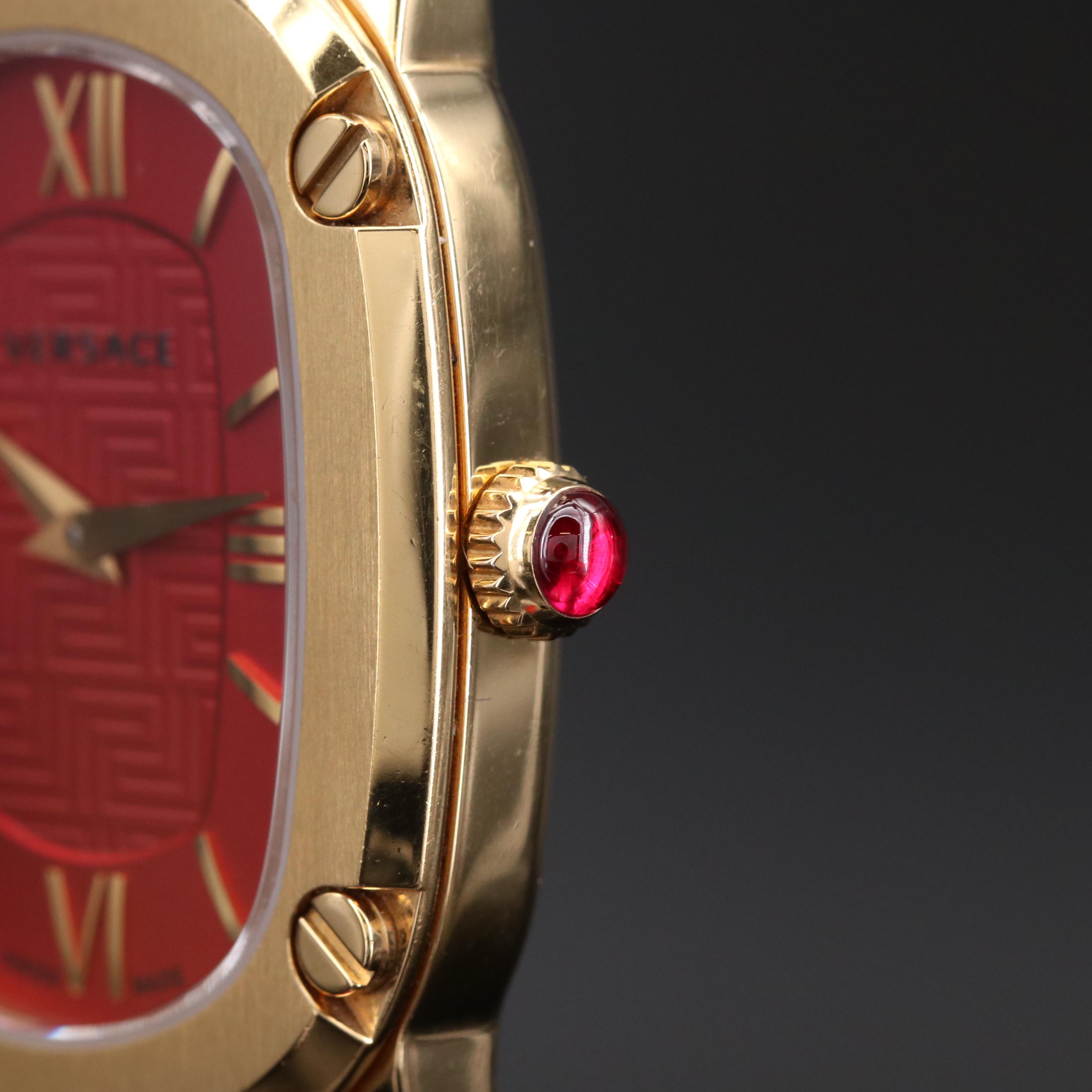 Versace Couture Gold Tone Quartz Watch