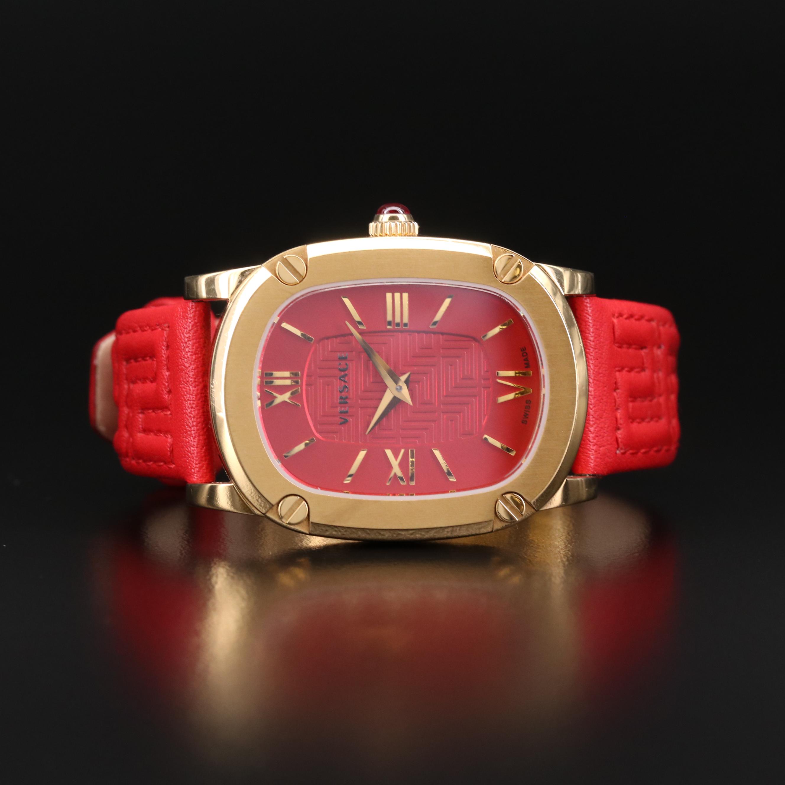 Versace Couture Gold Tone Quartz Watch