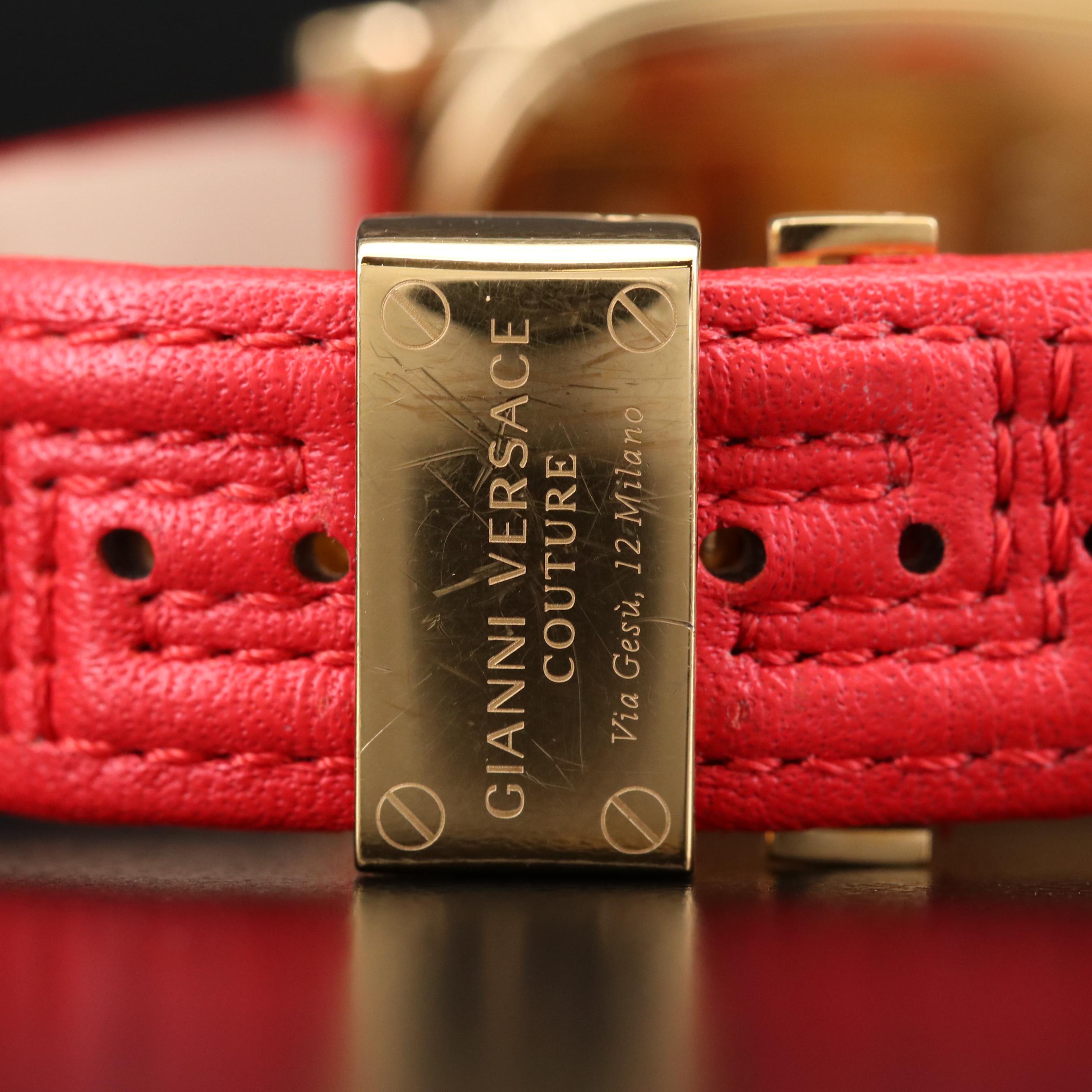 Versace Couture Gold Tone Quartz Watch