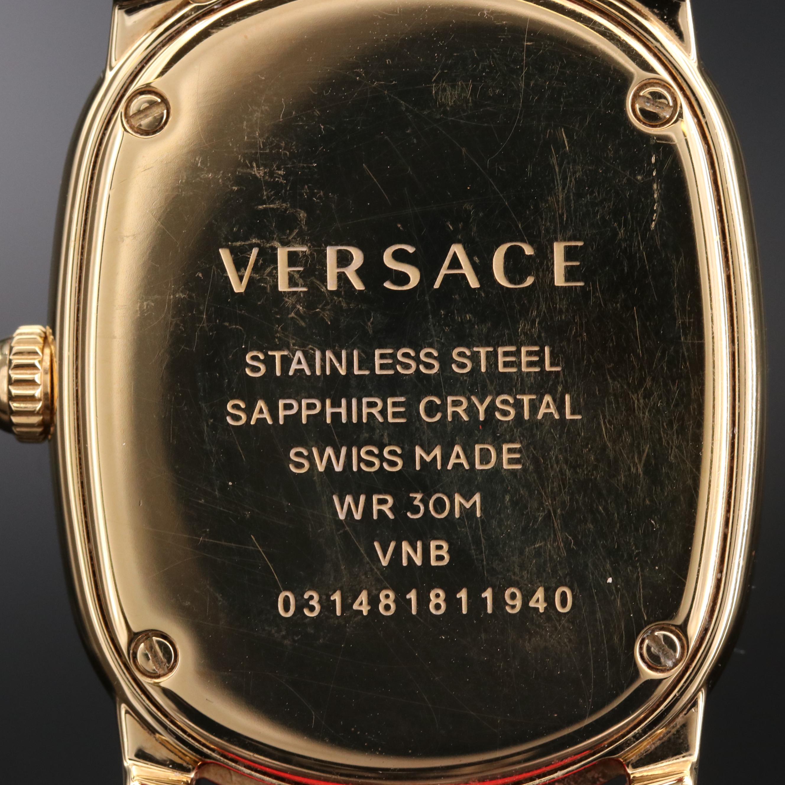 Versace Couture Gold Tone Quartz Watch