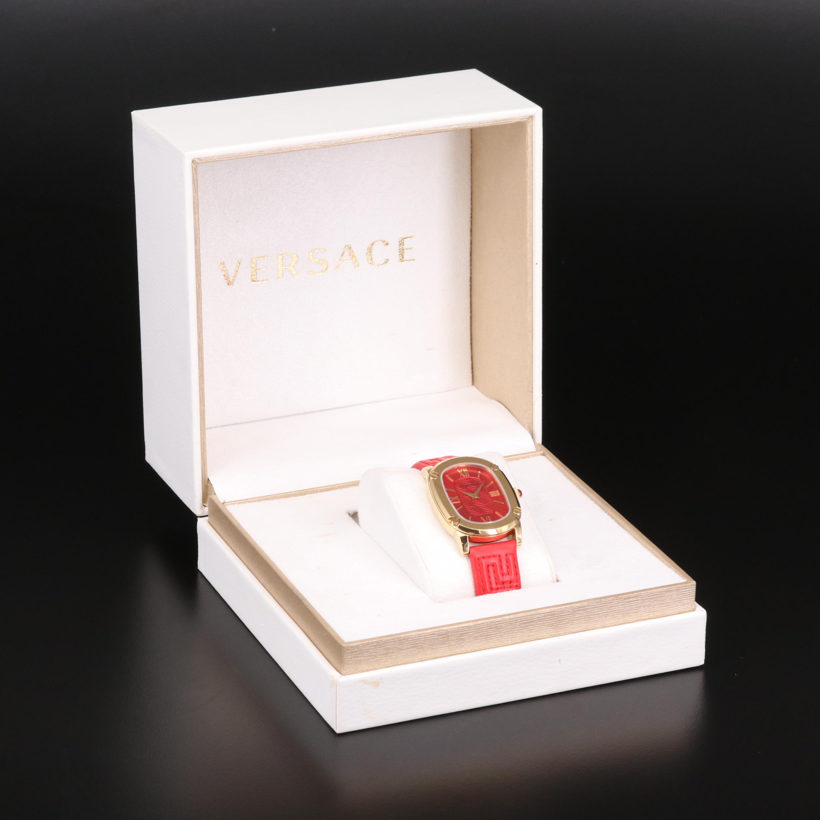 Versace Couture Gold Tone Quartz Watch