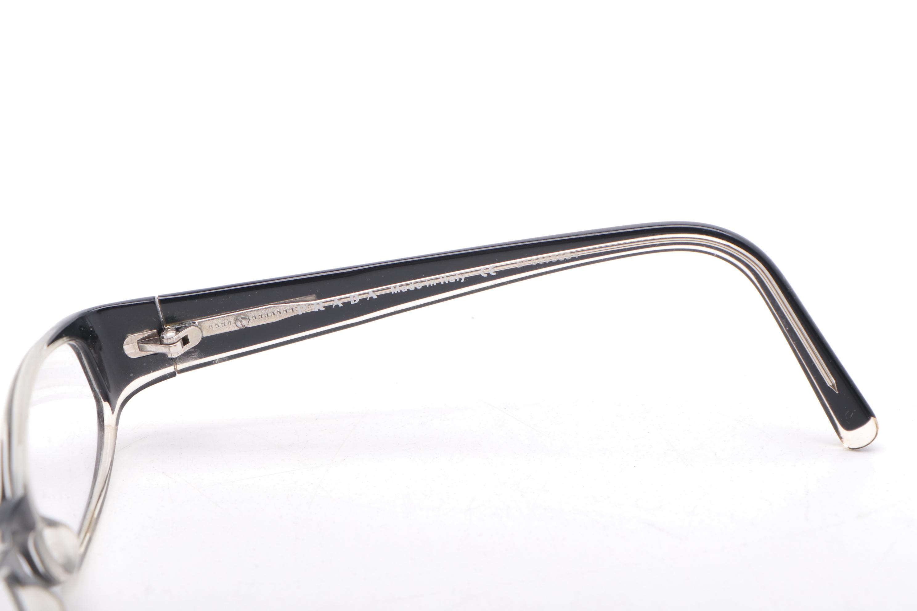 Prada VPR05E Oval Prescription Eyeglasses with Case