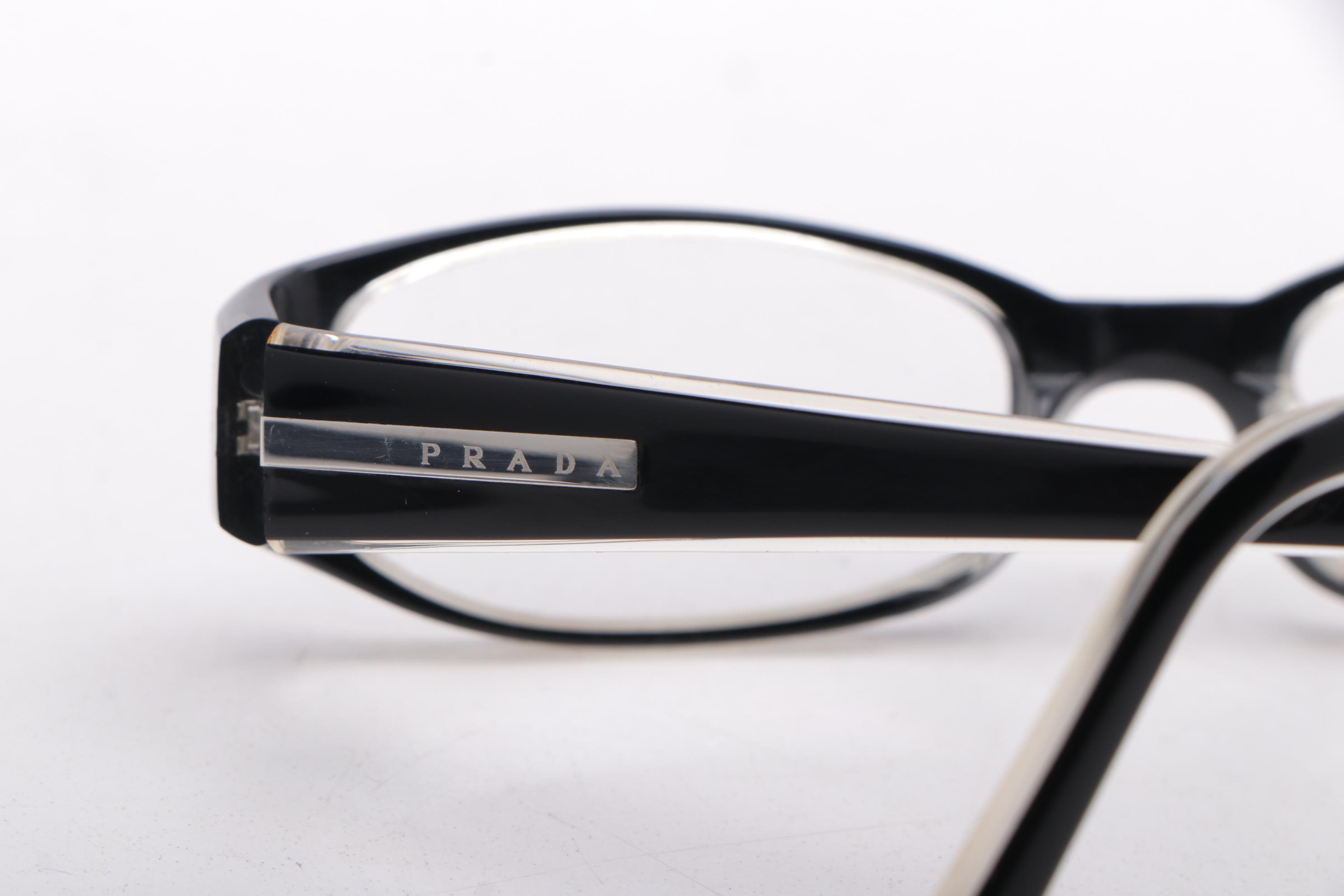 Prada VPR05E Oval Prescription Eyeglasses with Case