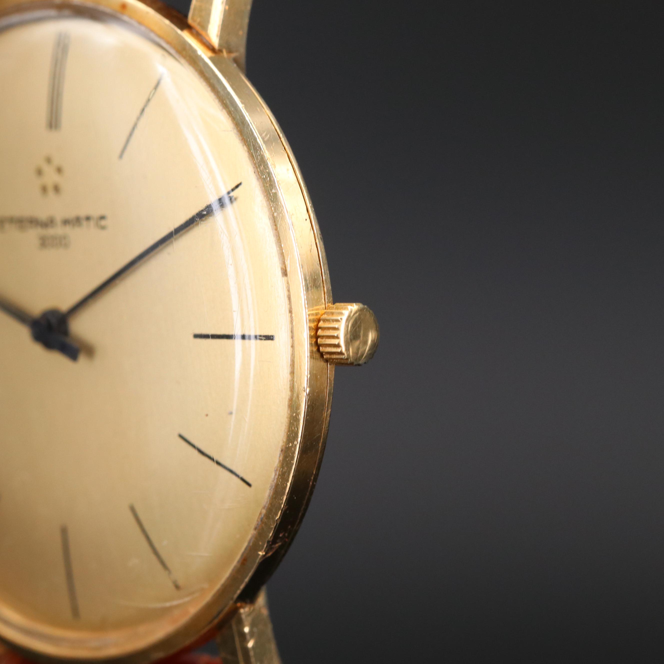 Vintage Eterna Eternamatic 3000 18K Gold Watch