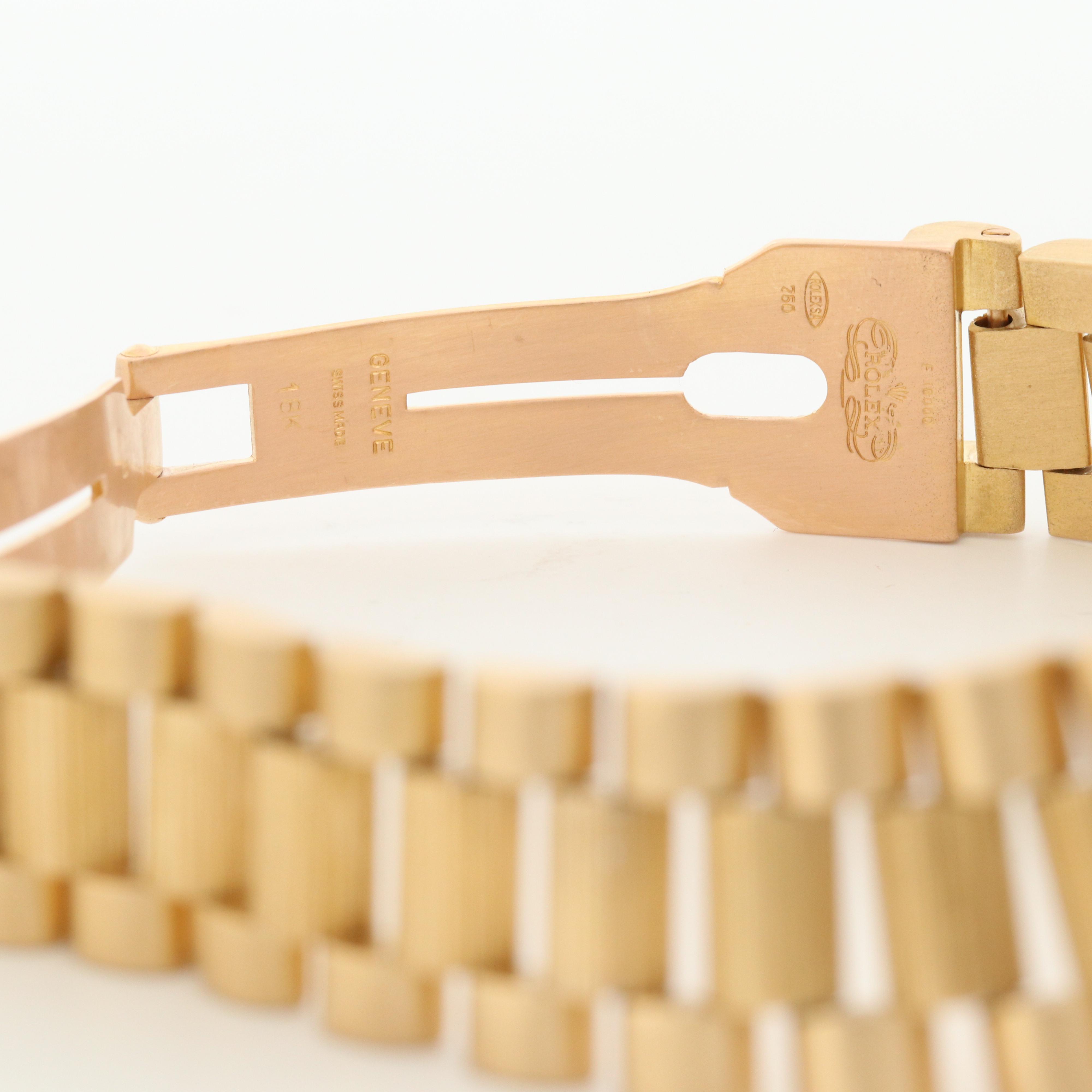 Vintage Rolex Day-Date 18K Yellow Gold Watch with 1.16 CTW Diamond Bezel