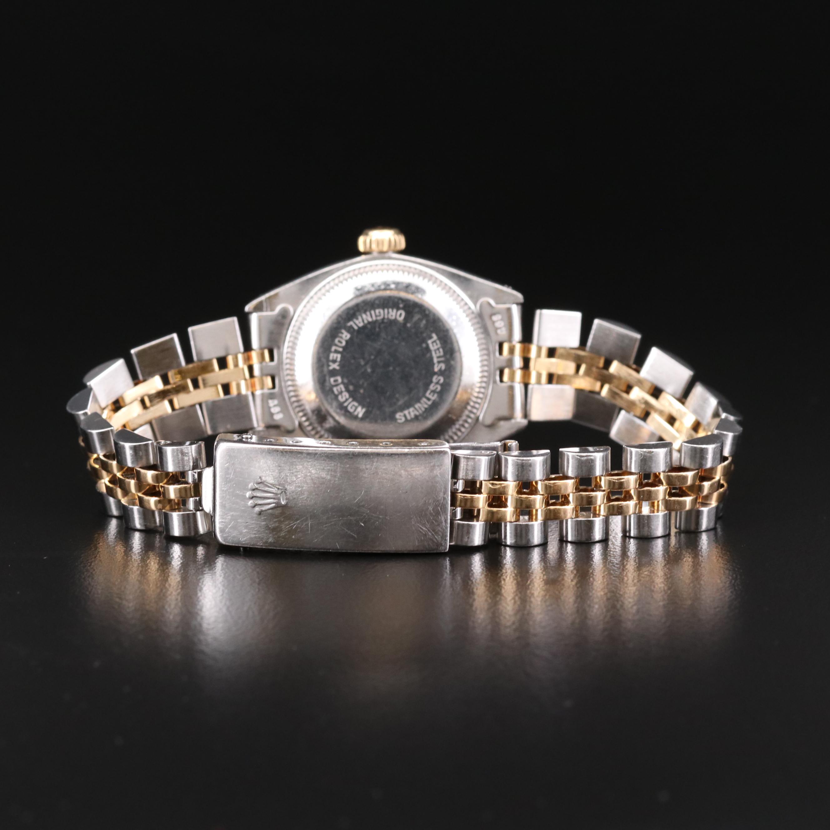 Vintage Rolex Date 18K Gold and Stainless Steel Automatic Watch