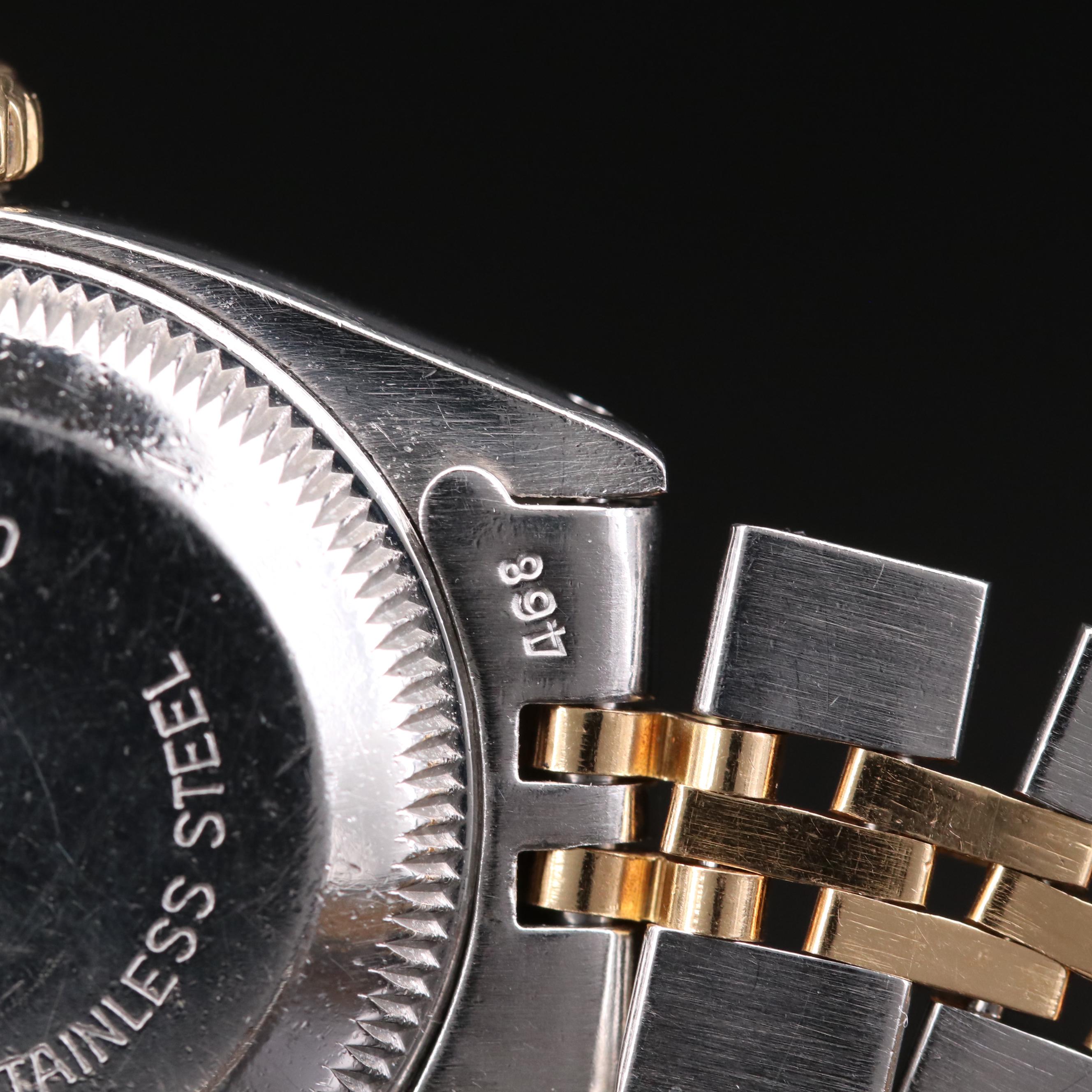 Vintage Rolex Date 18K Gold and Stainless Steel Automatic Watch