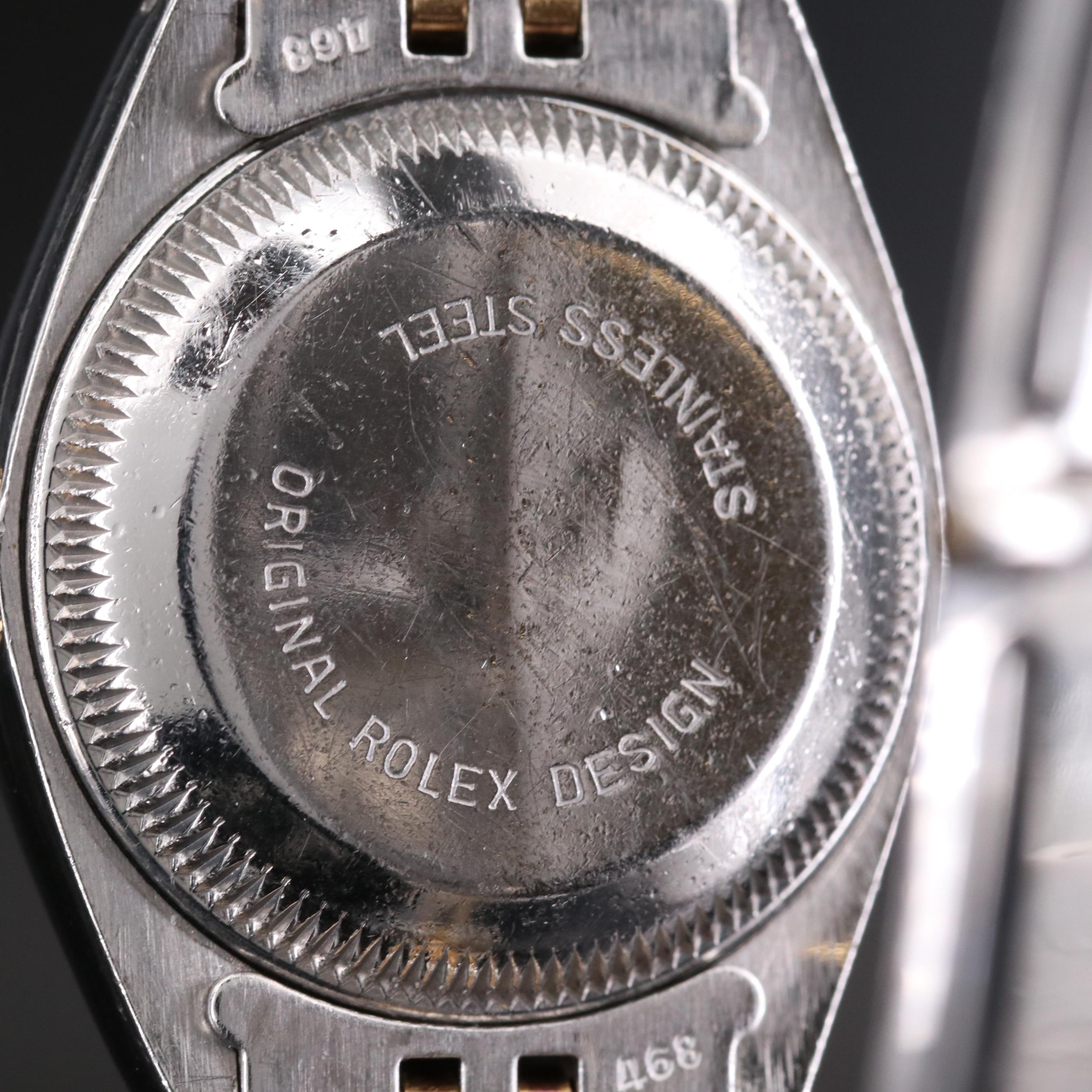 Vintage Rolex Date 18K Gold and Stainless Steel Automatic Watch