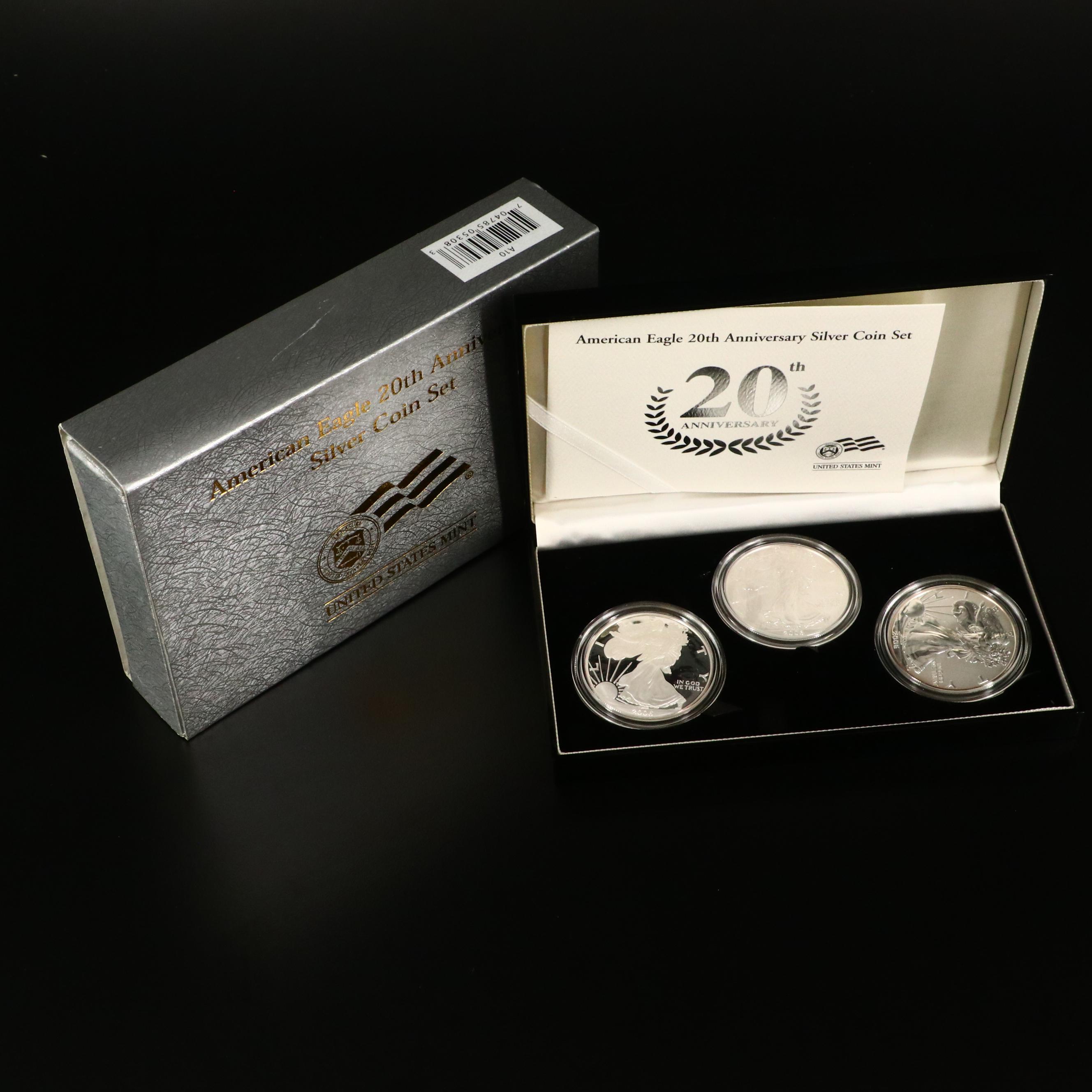 2006 U.S. Mint American Eagle 20th Anniversary Silver Coin Set
