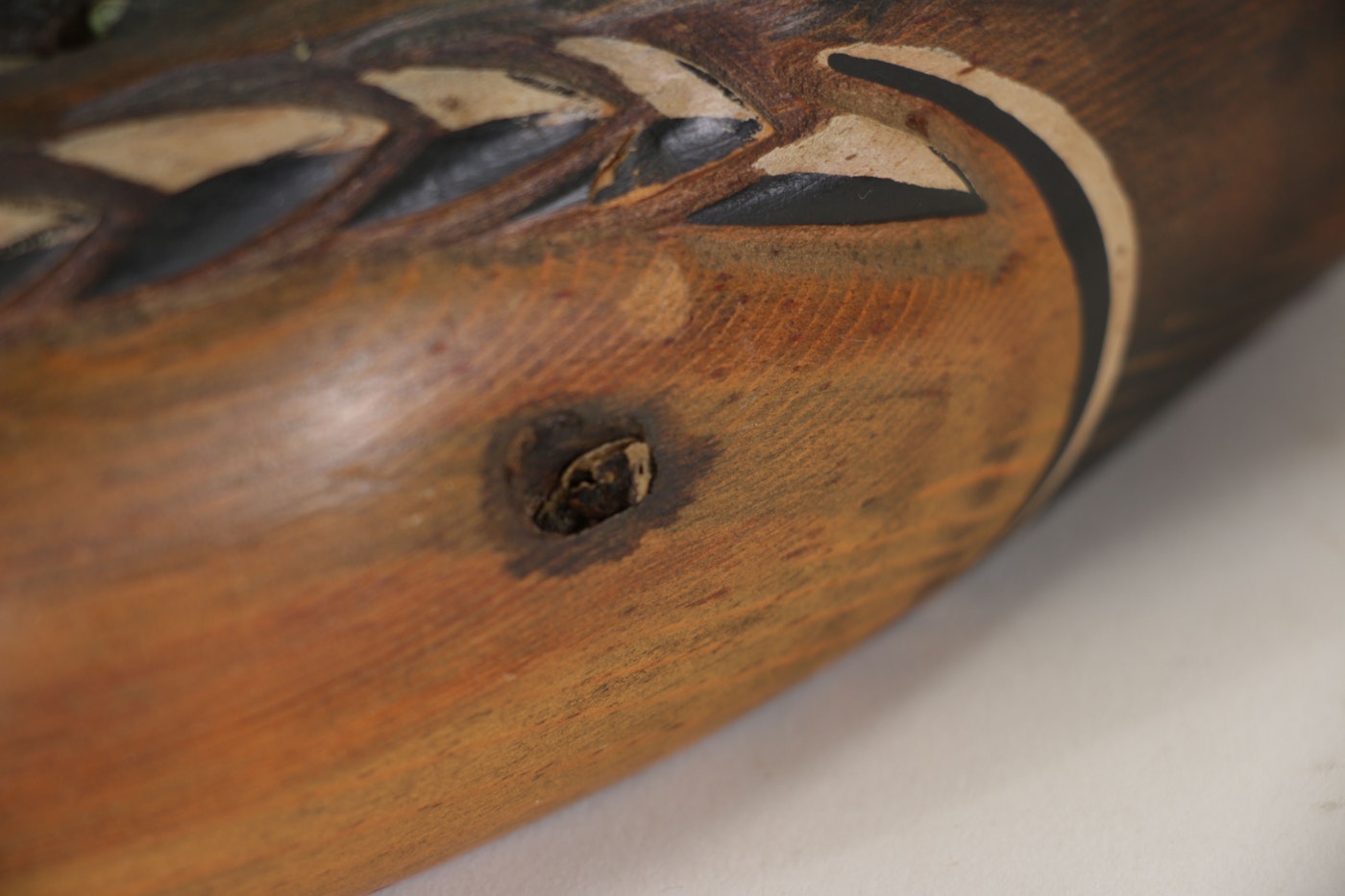 Ducks Unlimited Carved Wooden Duck Decoy by Tom Taber, 1980s