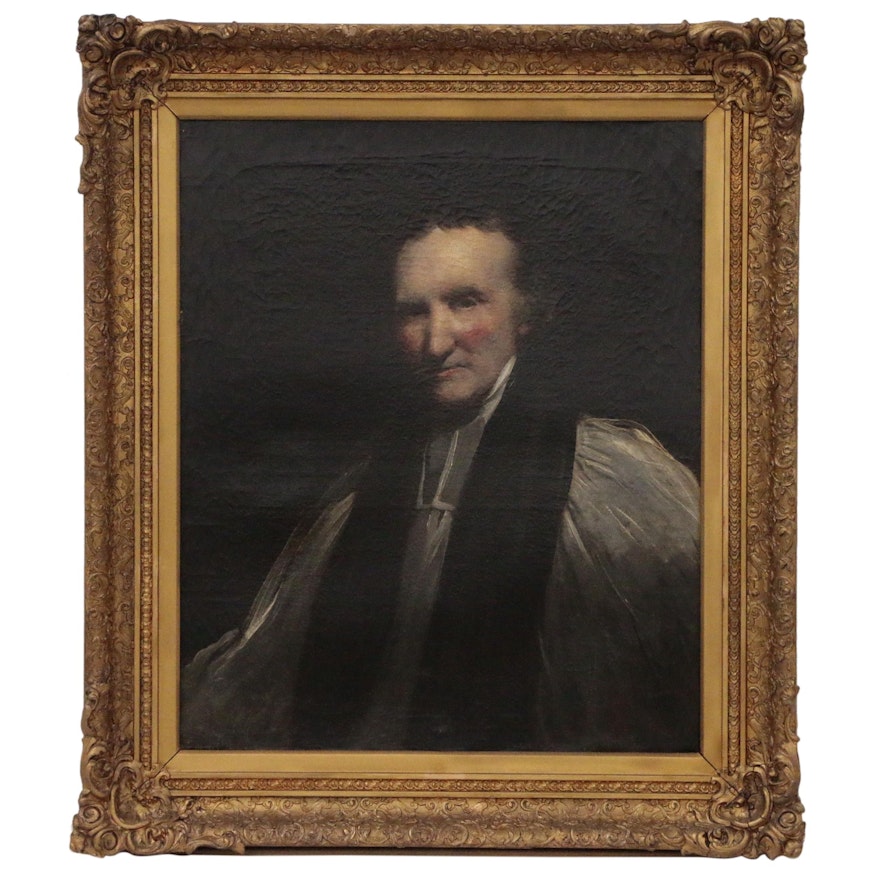 Portrait Oil Painting of Methodist Reverend Thomas Vasey, Late 18th Century