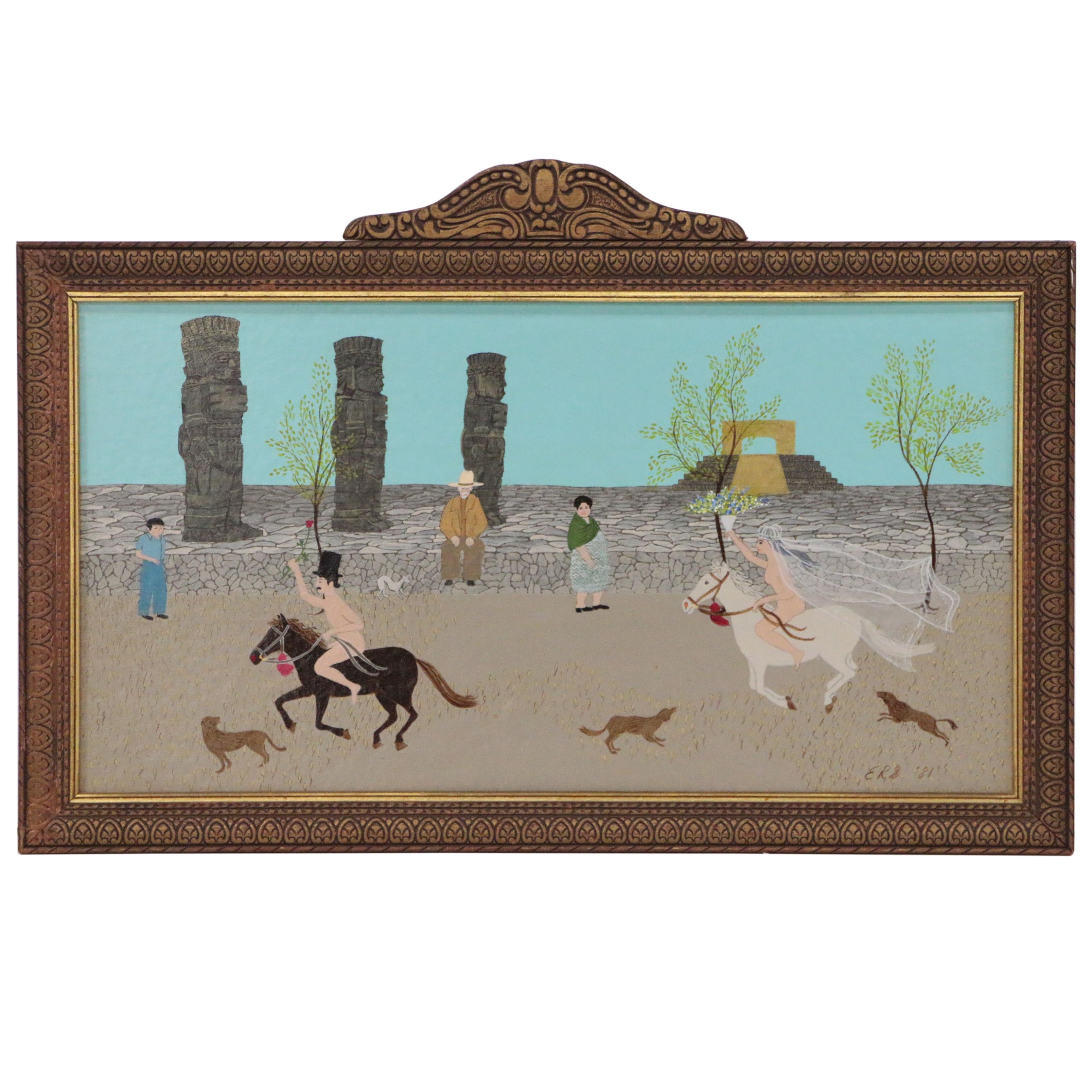 Edwin Sammet Oil Painting "Get Me to the Church on Time"