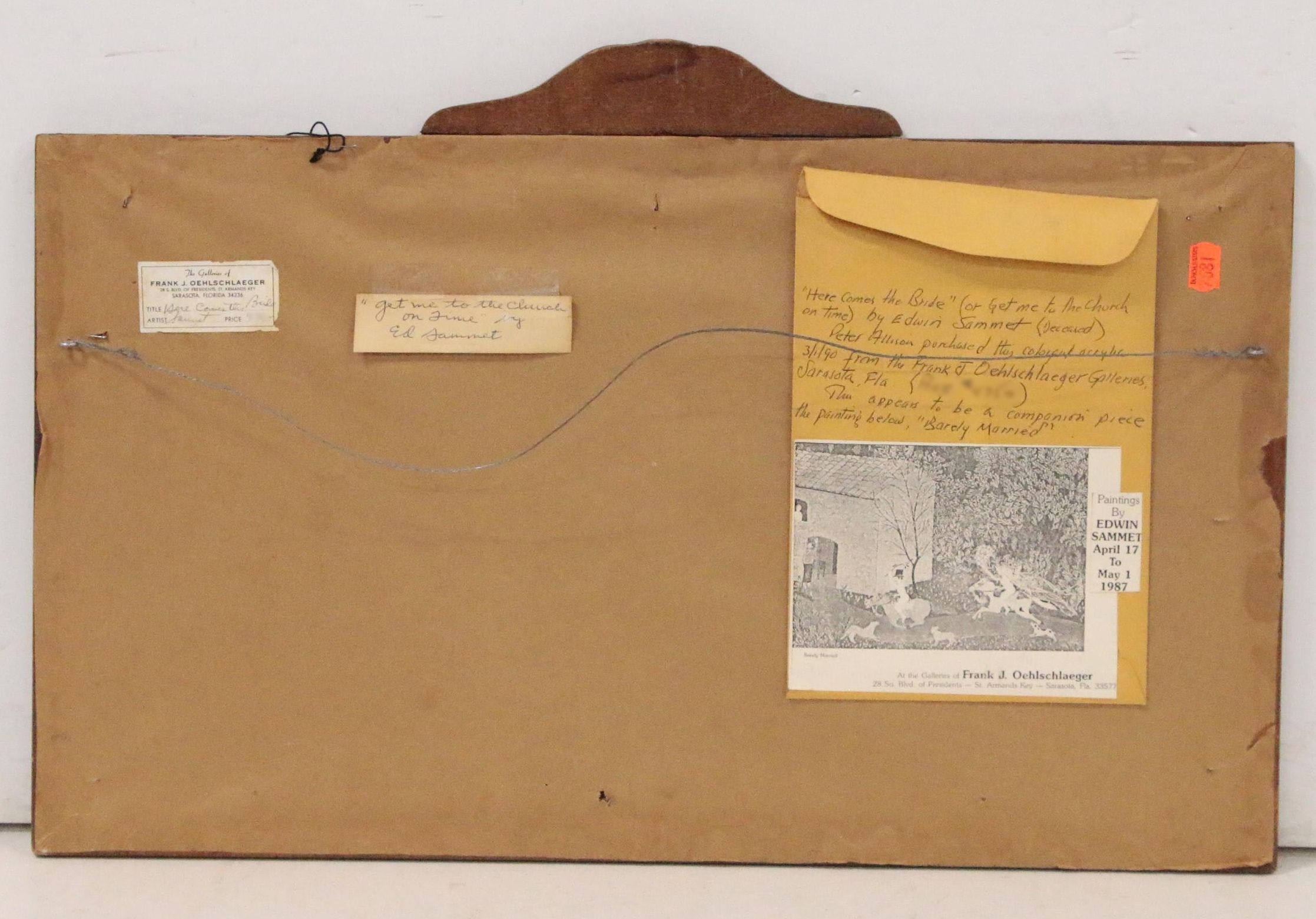 Edwin Sammet Oil Painting "Get Me to the Church on Time"