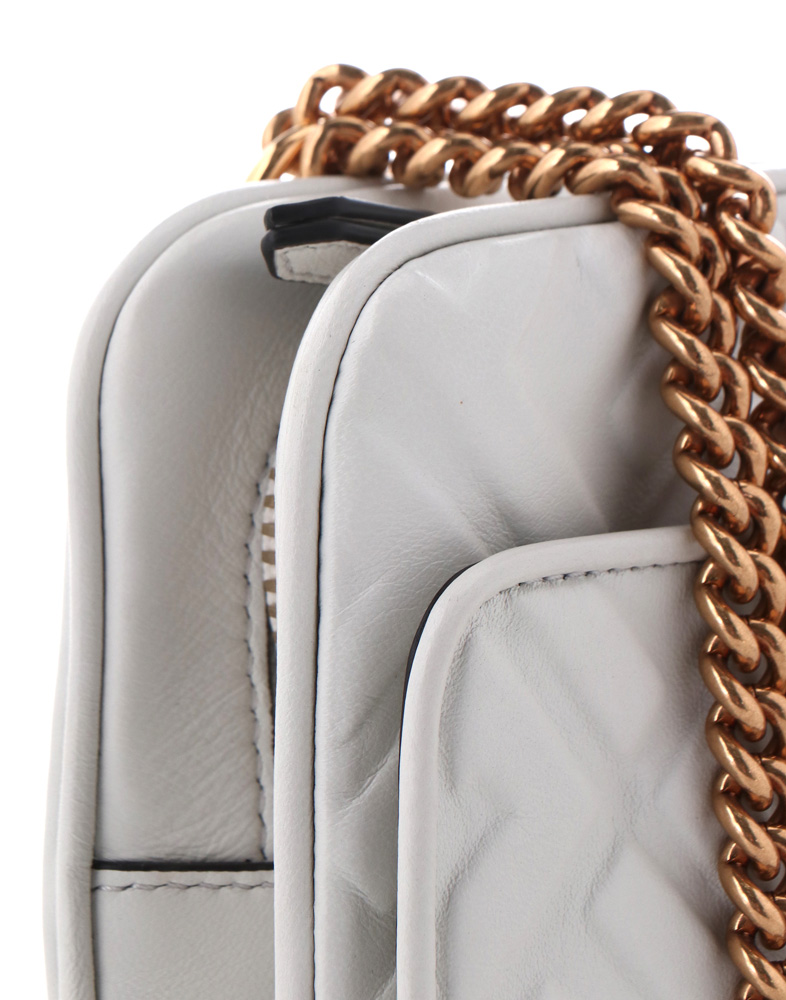 Fendi White Zucca Embossed Leather Upside Down Convertible Bag