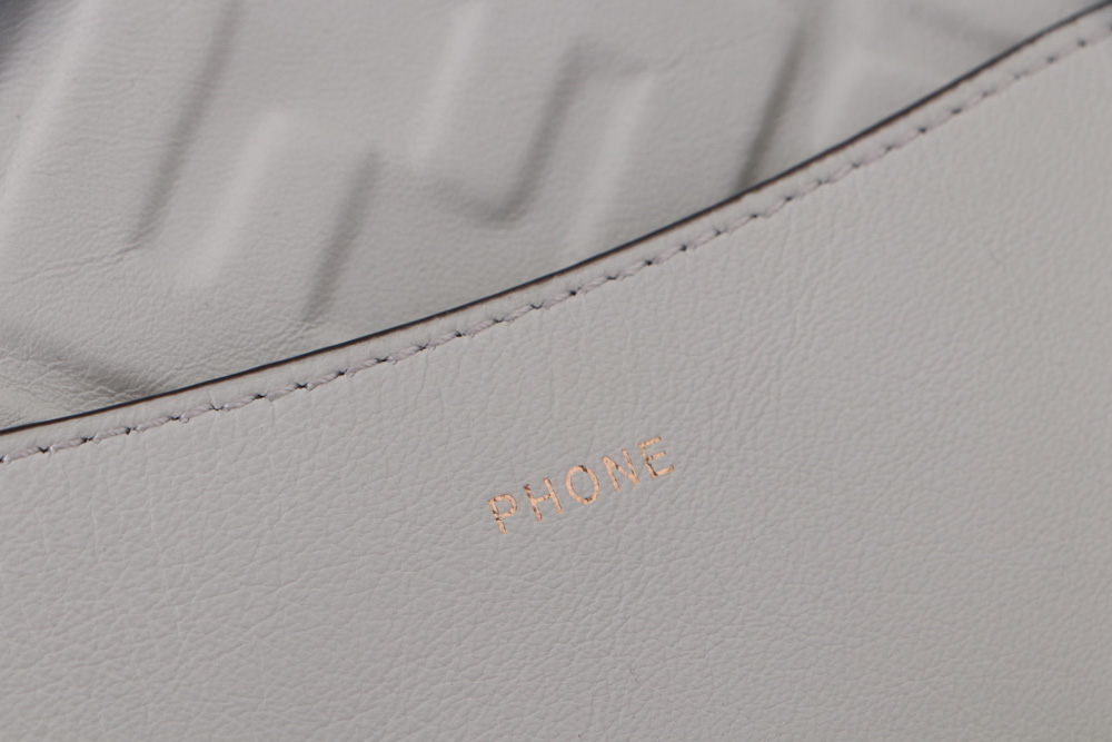 Fendi White Zucca Embossed Leather Upside Down Convertible Bag