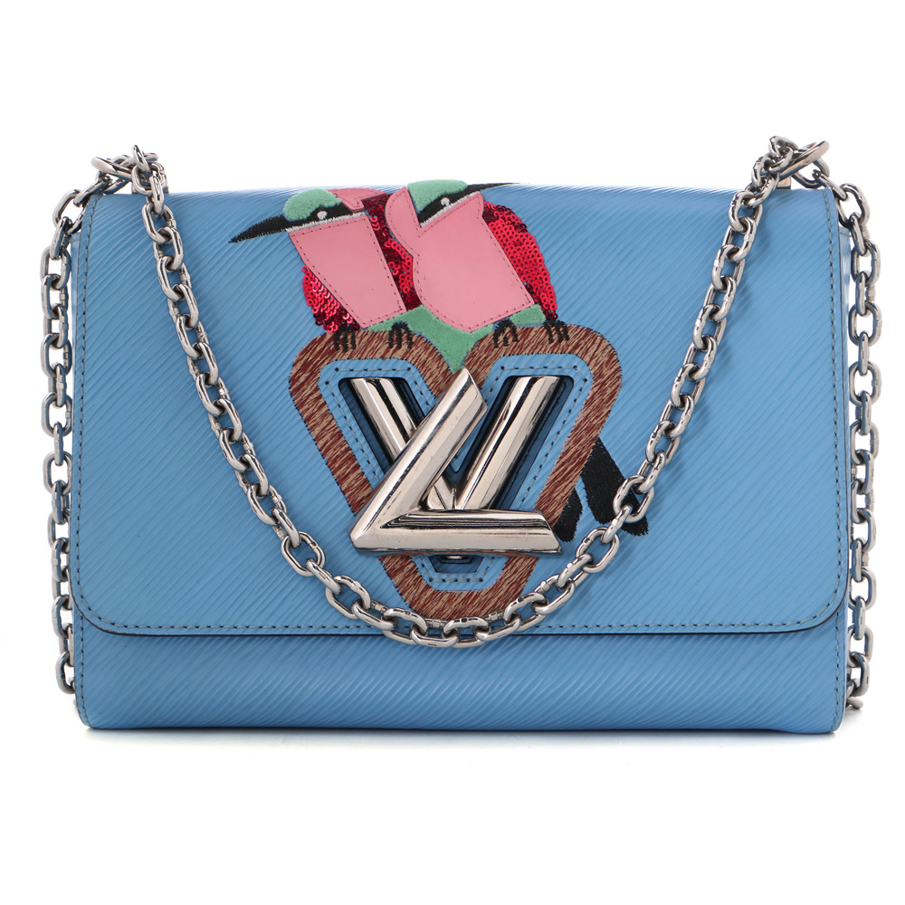 Louis Vuitton Light Blue Embellished Epi Leather MM Twist Handbag