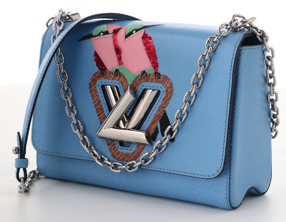 Louis Vuitton Light Blue Embellished Epi Leather MM Twist Handbag