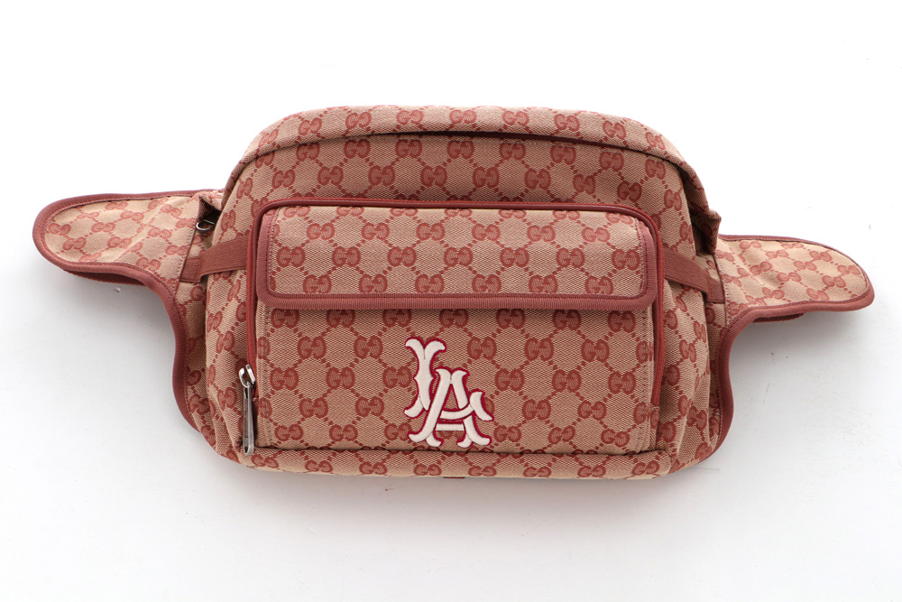 Gucci GG Canvas MLB LA Dodgers Convertible Belt Bag