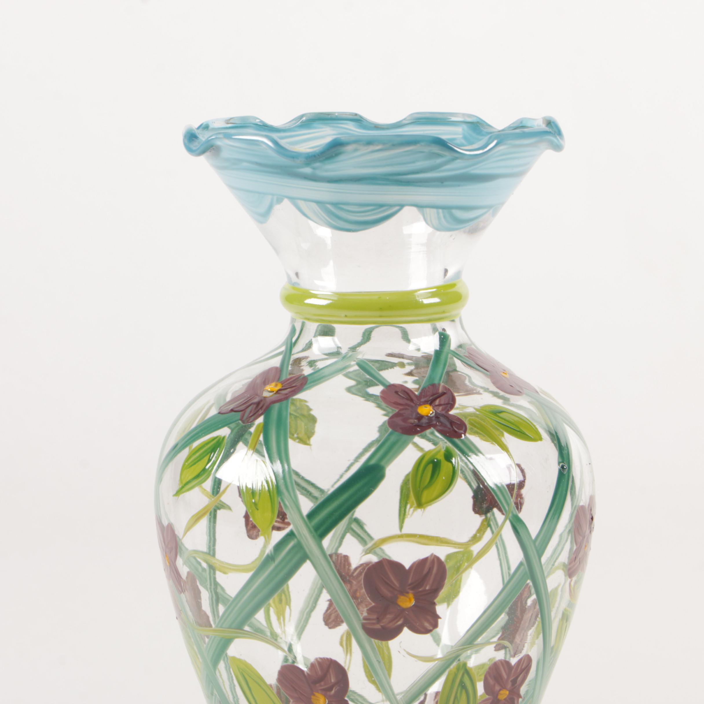Tracy Porter Hand-Painted Glass Vases