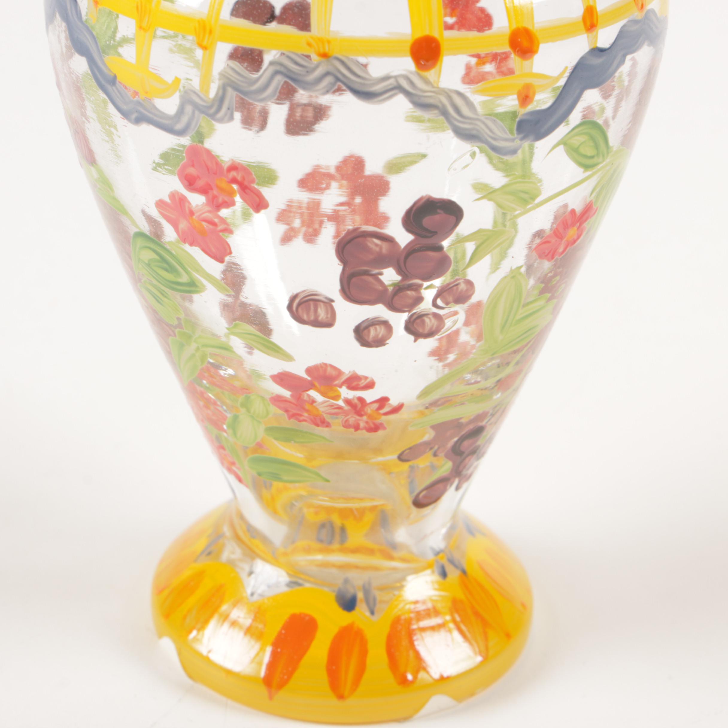 Tracy Porter Hand-Painted Glass Vases