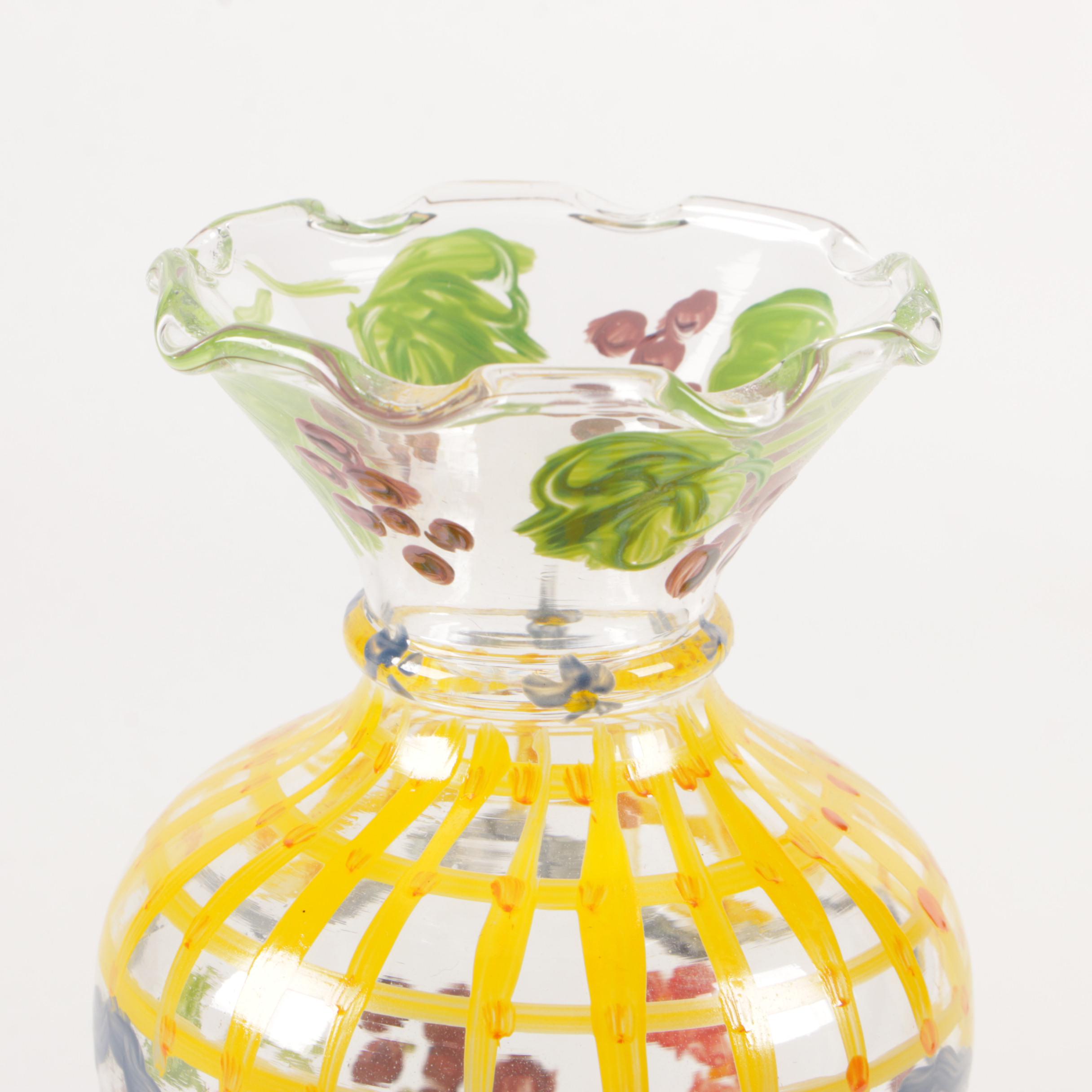 Tracy Porter Hand-Painted Glass Vases