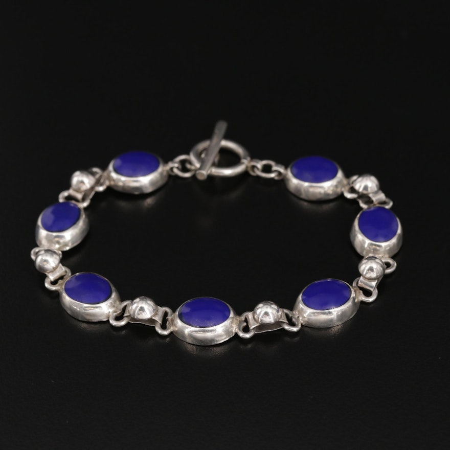 Sterling Silver Lapis Lazuli Bracelet