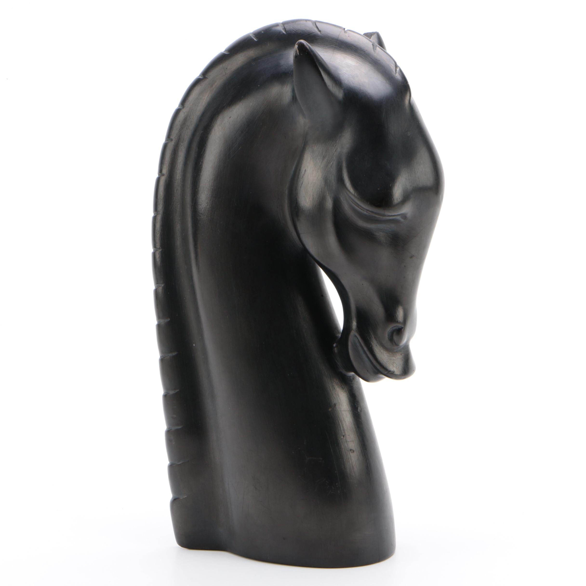 Agostinho Rodrigues Stallion Head Sculpture, 1953