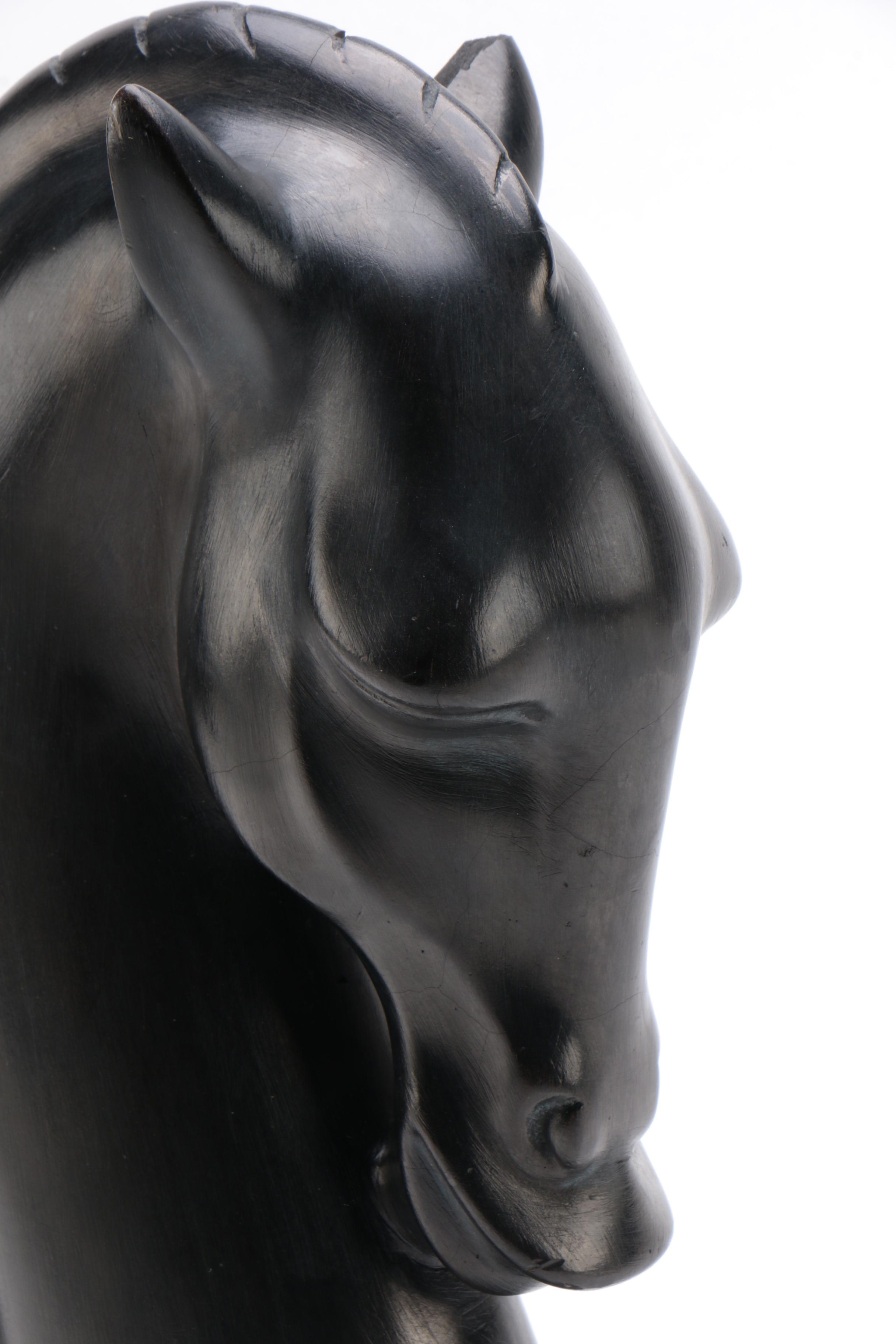 Agostinho Rodrigues Stallion Head Sculpture, 1953