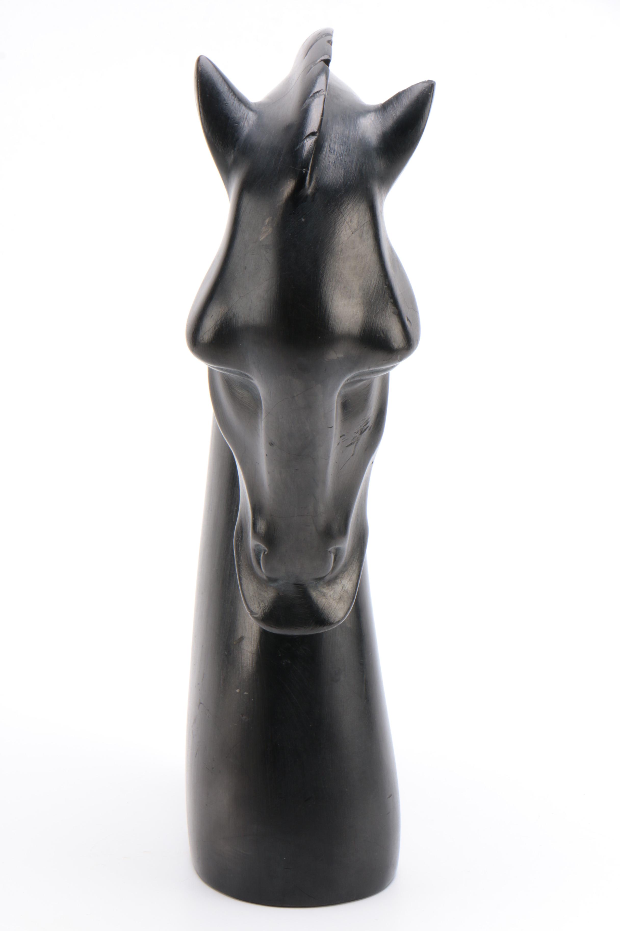 Agostinho Rodrigues Stallion Head Sculpture, 1953