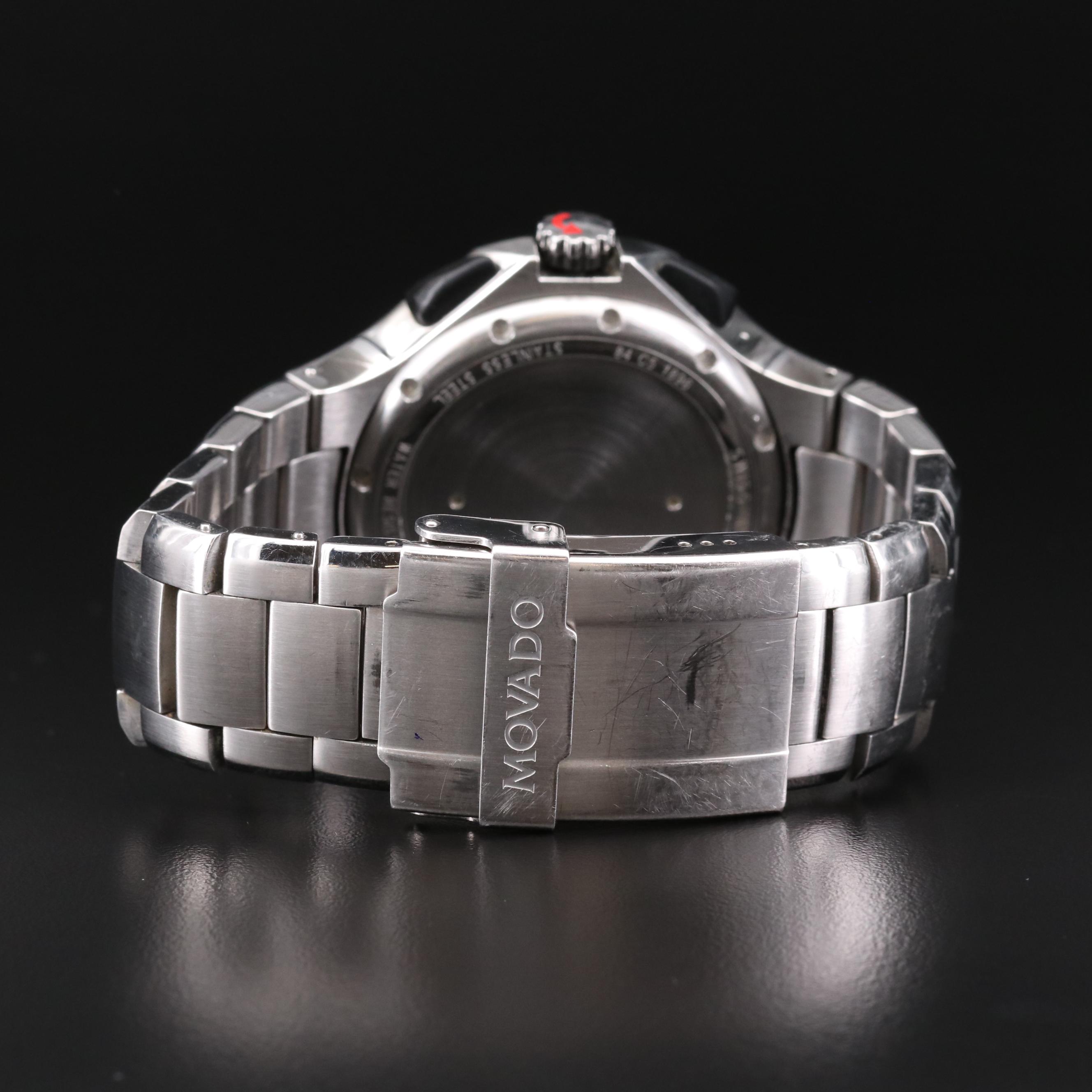 Movado 800 Series Stainless Steel Quartz Chronograph Watch